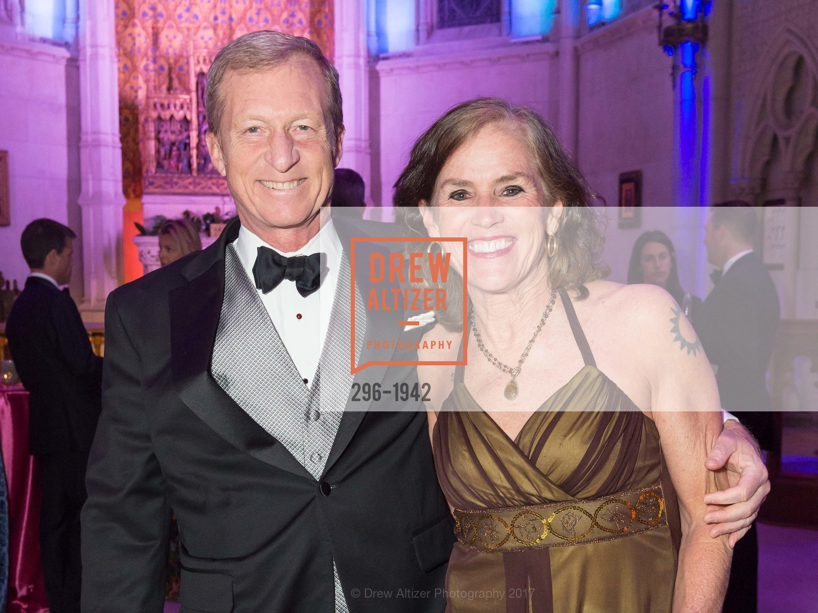 Tom Steyer, Kat Taylor, Grace Cathedral's Carnivale 2017, Grace Cathedral. 1100 California St. 94108, February 28th, 2017, Photo #296-1942 Tom Steyer, Kat Taylor, Photo #296-1942