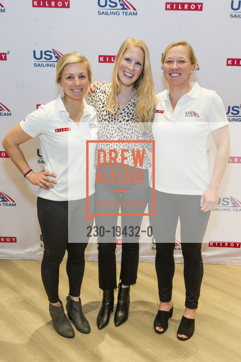Stephanie Roble, Cate Neukranz, Maggie Shea, Kilroy Realty / US Olympic Sailing Cocktail Reception 2019, Kilroy Innovation Center. 660 3rd St, October 16th, 2019, Photo #230-19432-0 Stephanie Roble, Cate Neukranz, Maggie Shea, Photo #230-19432-0