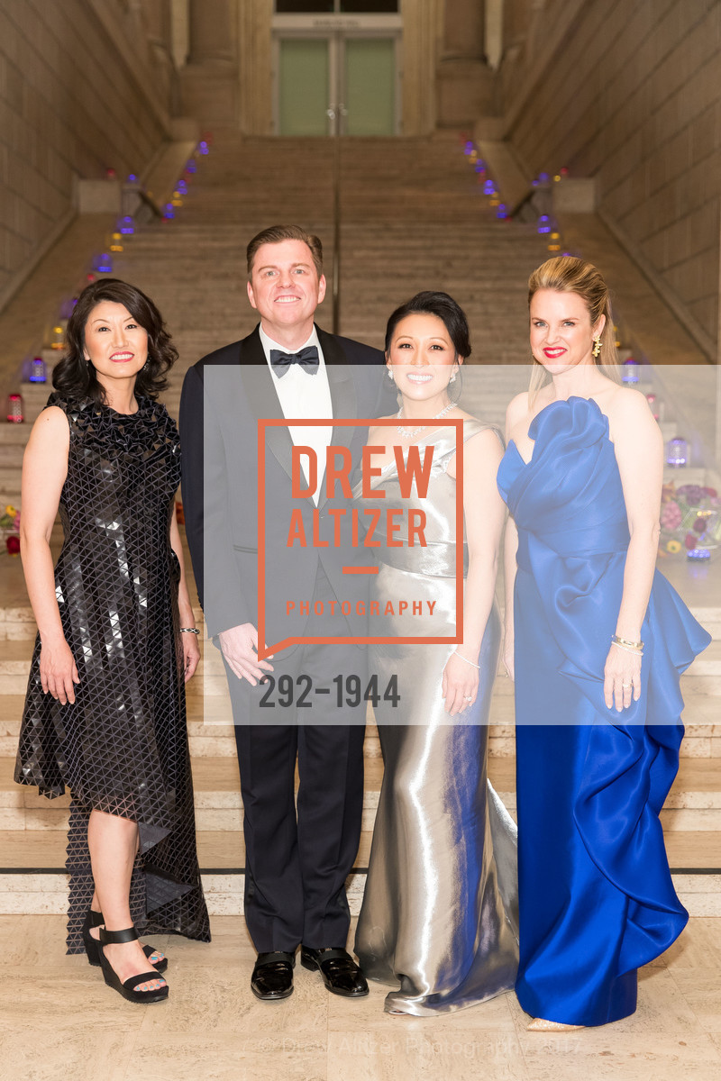 Akiko Yamazaki, Tony Bates, Cori Bates, Allison Rose, Asian Art Museum Gala 2017, Asian Art Museum. 200 Larkin St, March 2nd, 2017, Photo #292-1944 Akiko Yamazaki, Tony Bates, Cori Bates, Allison Rose, Photo #292-1944