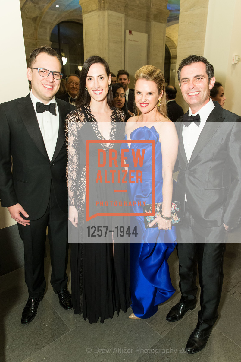 Mike Krieger, Kaitlyn Krieger, Allison Rose, Dan Rose, Asian Art Museum Gala 2017, Asian Art Museum. 200 Larkin St, March 2nd, 2017, Photo #1257-1944 Mike Krieger, Kaitlyn Krieger, Allison Rose, Dan Rose, Photo #1257-1944