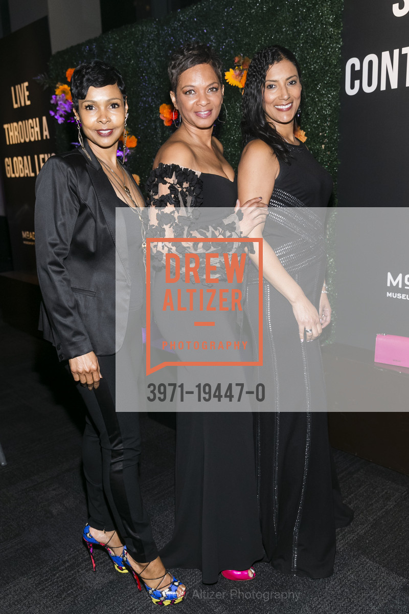 Nikki Shaw, Shonda Scott, Heather Barry, MoAD's Afropolitan Ball 2019, City Metreon. 135 4th St, Photo #3971-19447-0 Nikki Shaw, Shonda Scott, Heather Barry, Photo #3971-19447-0