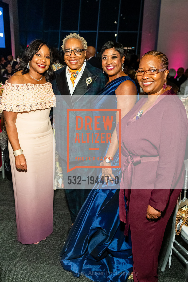 Robin Washington, Linda Harrison, Beryl Potter, Dana Washington, MoAD's Afropolitan Ball 2019, City Metreon. 135 4th St, Photo #532-19447-0 Robin Washington, Linda Harrison, Beryl Potter, Dana Washington, Photo #532-19447-0