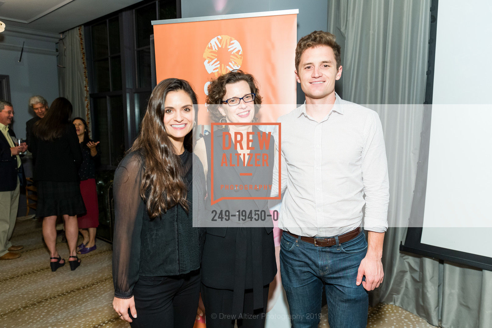 Tessa Lyons-Laing, Michelle Nunn, Sam Steyer, CARE Hosts Gender at the Border: An Evening of Inspiration, Provocation and Storytelling, The Battery Club. 717 Battery Street, October 17th, 2019, Photo #249-19450-0 Tessa Lyons-Laing, Michelle Nunn, Sam Steyer, Photo #249-19450-0