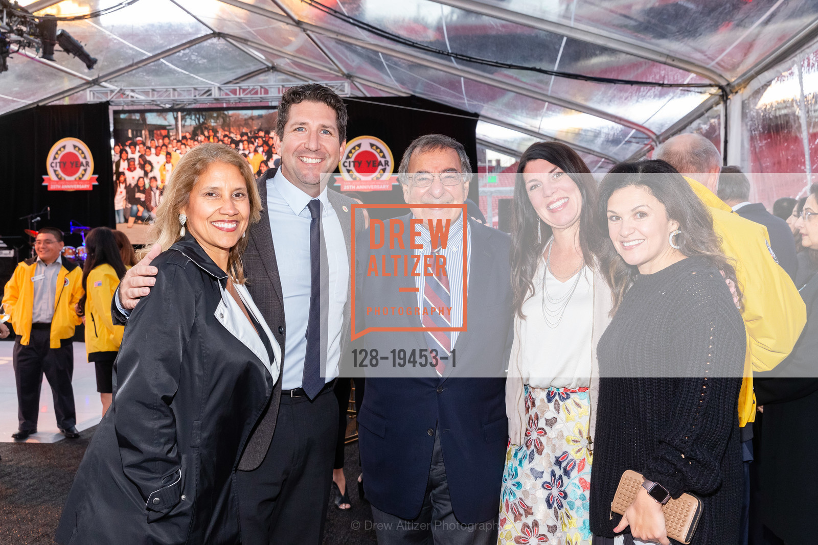 Sandra Lopez Burke, Jeff Owen, Leon Panetta, Meralis Hood, City Year San Jose 25th Anniversary Gala 2019, Levi's Stadium. 4900 Marie P DeBartolo Way, October 17th, 2019, Photo #128-19453-1 Sandra Lopez Burke, Jeff Owen, Leon Panetta, Meralis Hood, Photo #128-19453-1