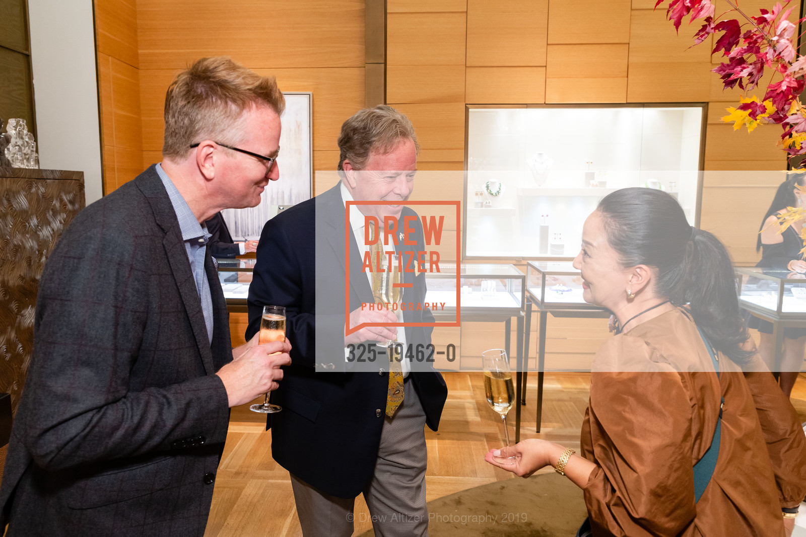 John Zowine, David Zisser, Bora Song, Gump's Launch Party, Gump's. 250 Post Street, October 16th, 2019, Photo #325-19462-0 John Zowine, David Zisser, Bora Song, Photo #325-19462-0