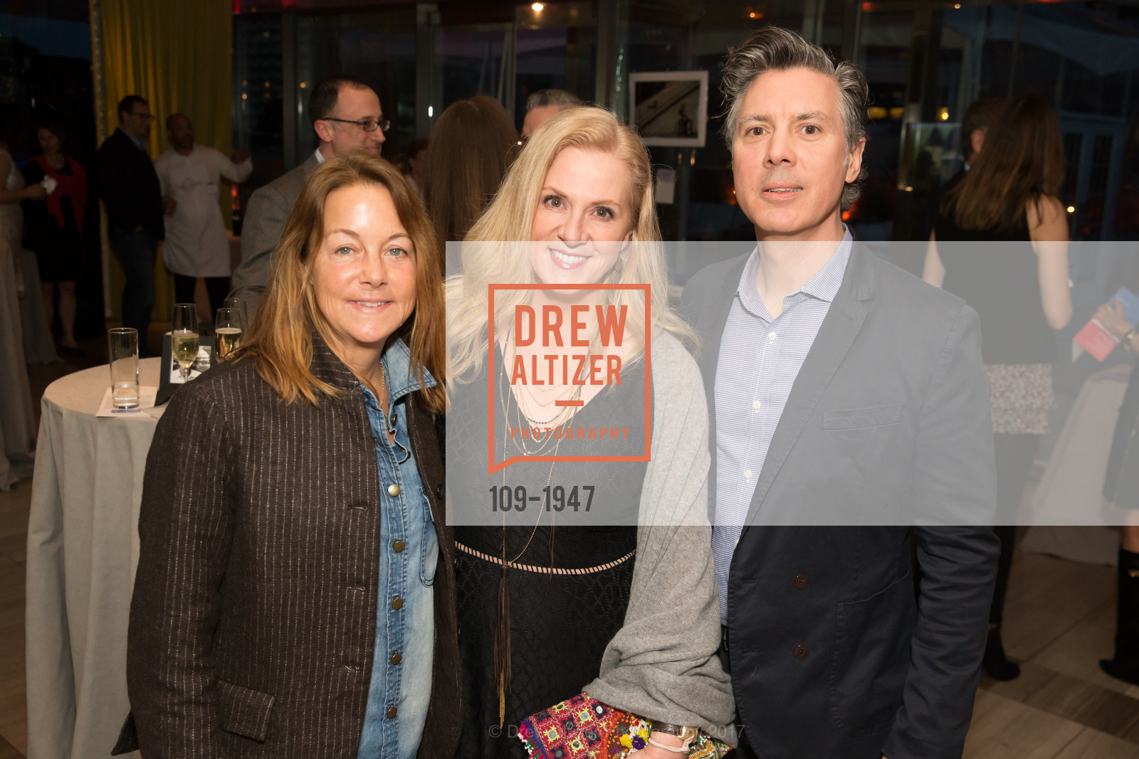 Laurie Ubben, Mona Burlingame, Jonah Burlingame, Judgment of Paris -- A California vs. France Wine Tasting Event Fundraiser, Battery. 717 Battery St, March 3rd, 2017, Photo #109-1947 Laurie Ubben, Mona Burlingame, Jonah Burlingame, Photo #109-1947