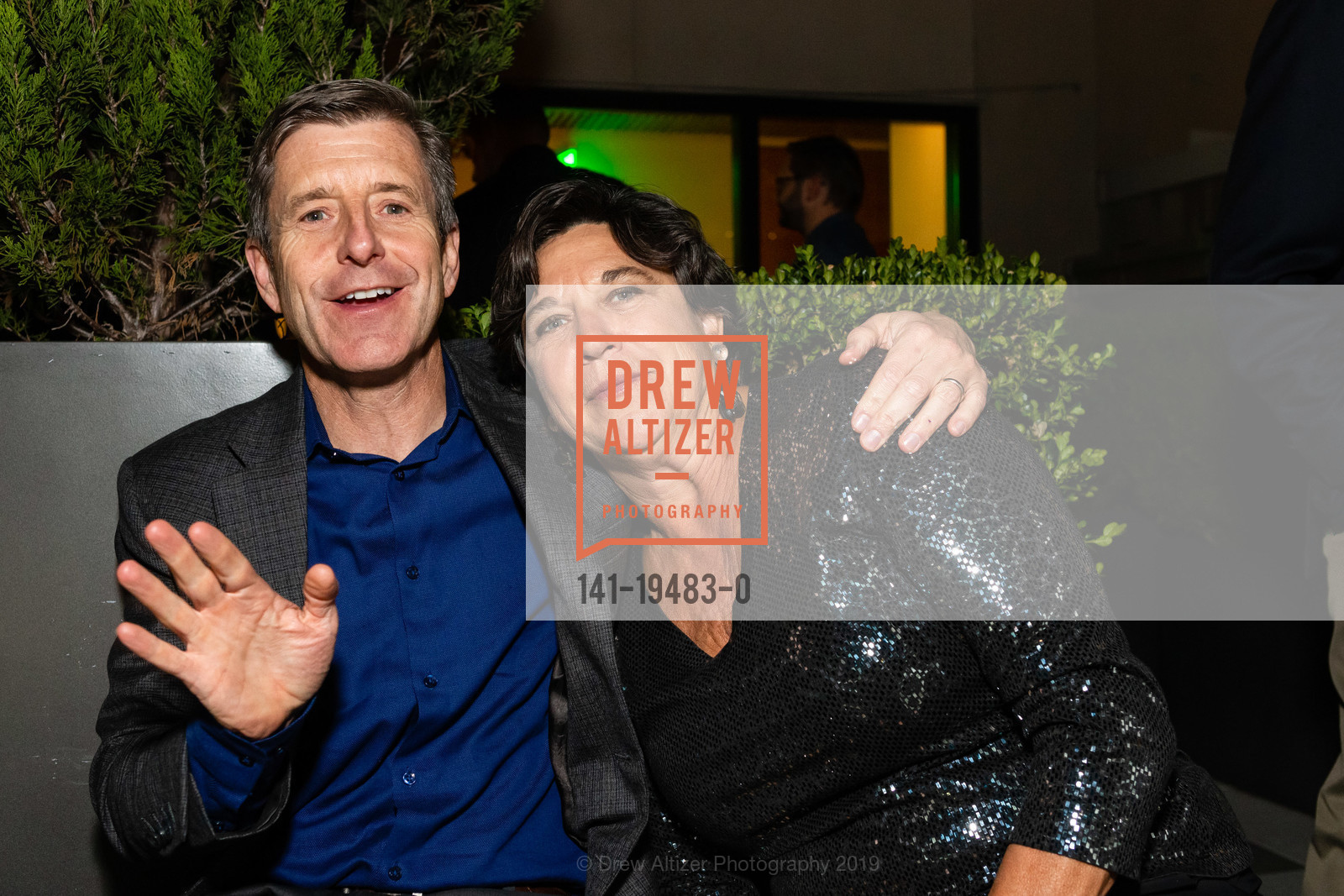 Ed Swanson, Nancy Clarence, Fraenkel Gallery 40th Anniversary Celebration, One Kearny Club. 23 Geary Street, October 22nd, 2019, Photo #141-19483-0 Ed Swanson, Nancy Clarence, Photo #141-19483-0
