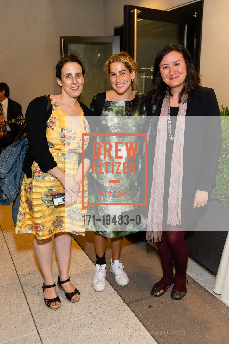 Sally Katz, Shana Lopes, Linde Lehtinen, Fraenkel Gallery 40th Anniversary Celebration, One Kearny Club. 23 Geary Street, October 22nd, 2019, Photo #171-19483-0 Sally Katz, Shana Lopes, Linde Lehtinen, Photo #171-19483-0
