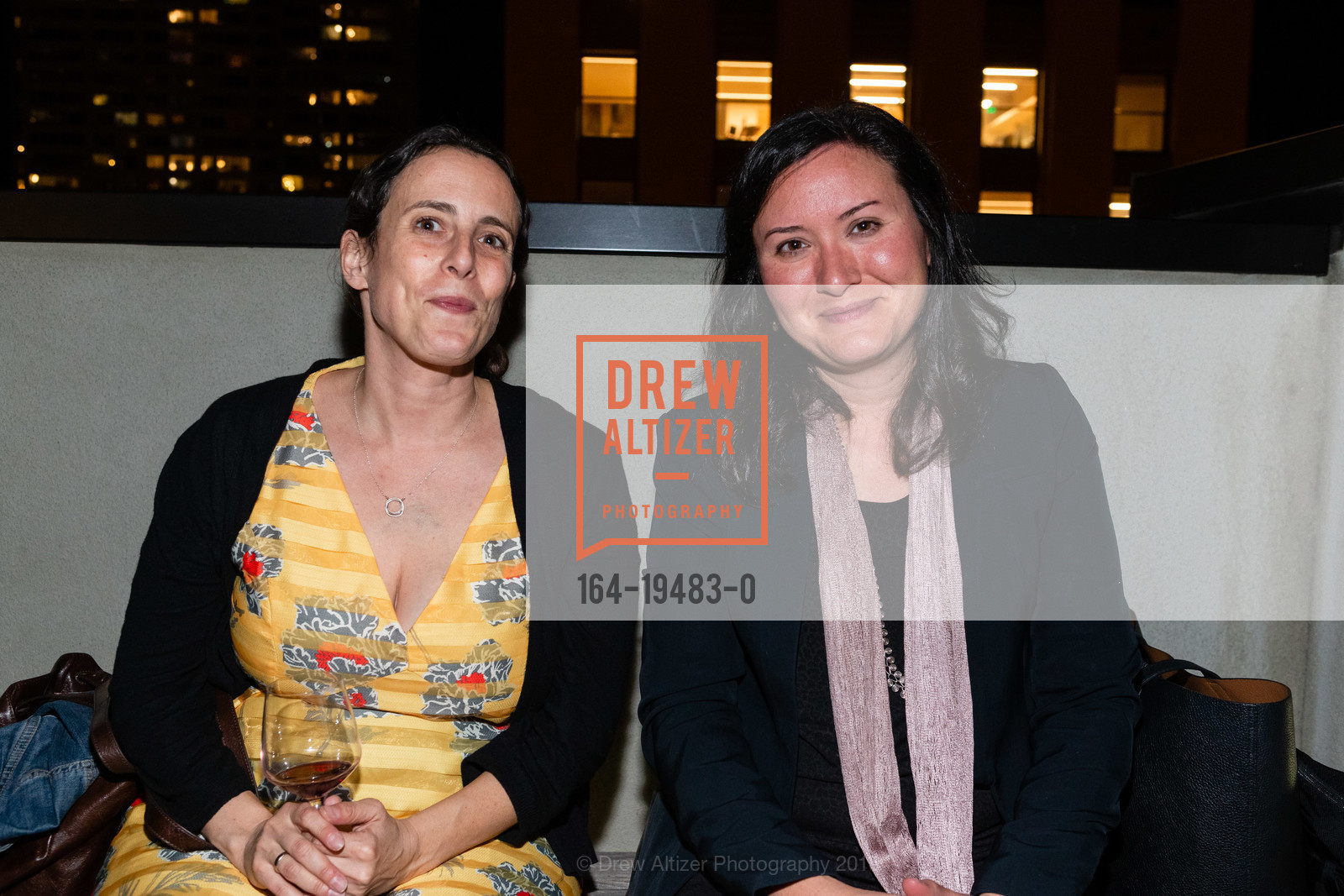 Shana Lopes, Linde Lehtinen, Fraenkel Gallery 40th Anniversary Celebration, One Kearny Club. 23 Geary Street, October 22nd, 2019, Photo #164-19483-0 Shana Lopes, Linde Lehtinen, Photo #164-19483-0