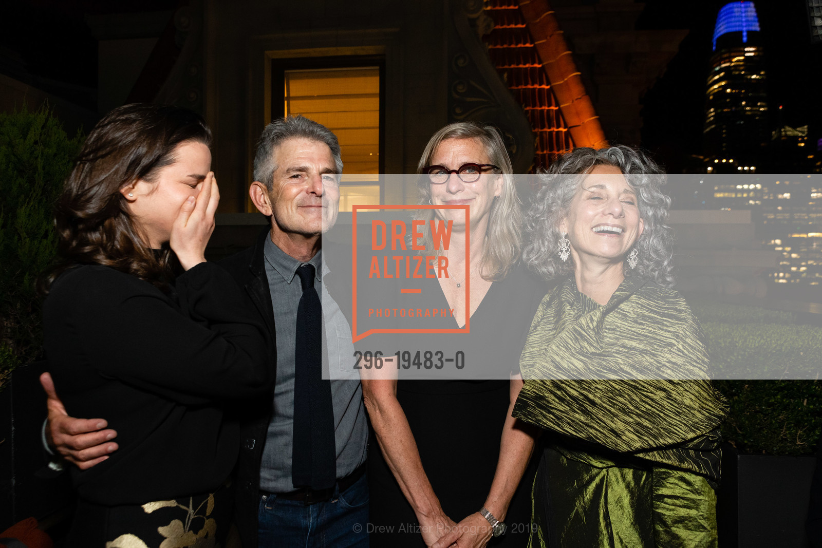 Daphne Palmer, Jeffrey Fraenkel, Amy Whiteside, Frish Brandt, Fraenkel Gallery 40th Anniversary Celebration, One Kearny Club. 23 Geary Street, October 22nd, 2019, Photo #296-19483-0 Daphne Palmer, Jeffrey Fraenkel, Amy Whiteside, Frish Brandt, Photo #296-19483-0