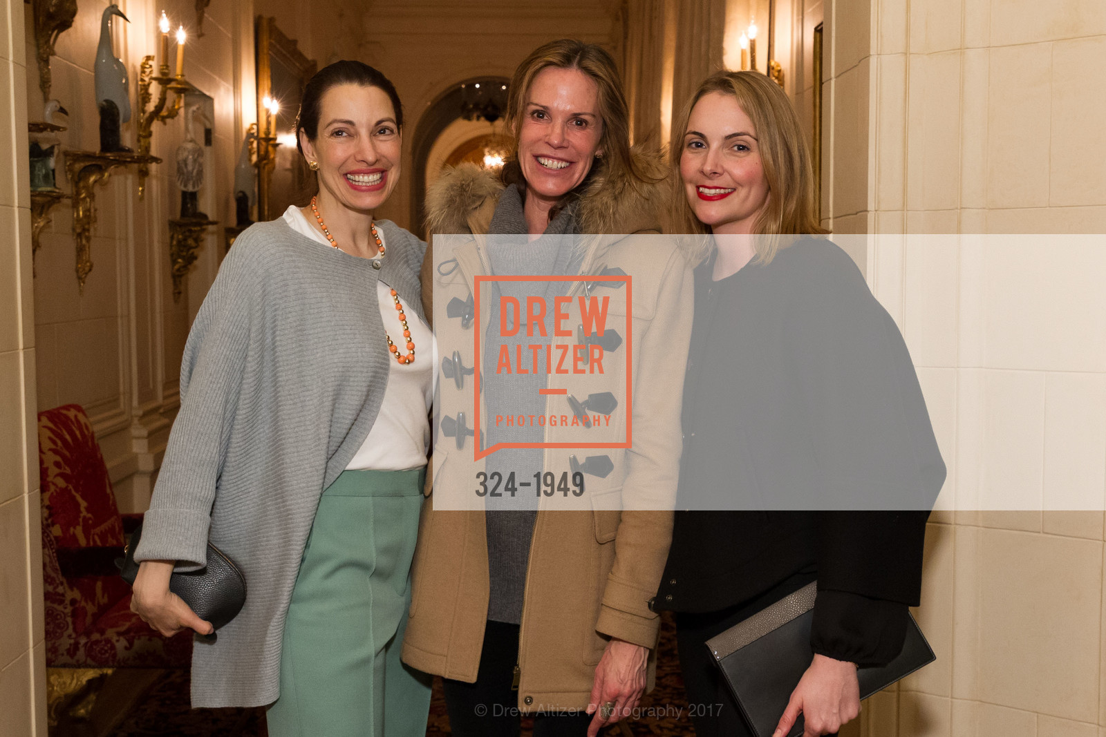 Shannon Getty, Leslie Thieriot, Max Boyer Glynn, Gordon and Ann Getty Host Dr. Laurie Green for the Maven Project, Private Residence, March 2nd, 2017, Photo #324-1949 Shannon Getty, Leslie Thieriot, Max Boyer Glynn, Photo #324-1949