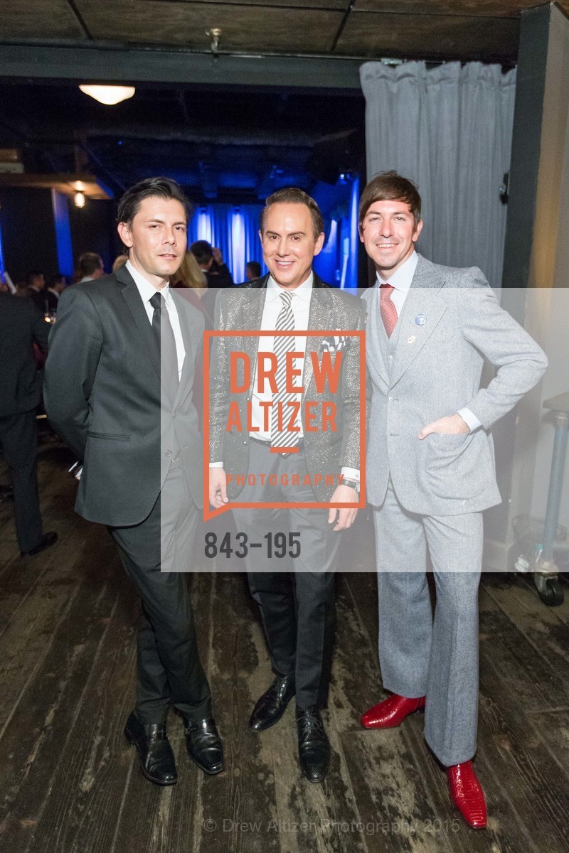 Damion Matthews, Joel Goodrich, Chris Veatch, Gucci & Vogue Dinner, Local Edition San Francisco. Local Edition San Francisco, . 691 Market St, July 8th, 2015, Photo #843-195 Damion Matthews, Joel Goodrich, Chris Veatch, Photo #843-195