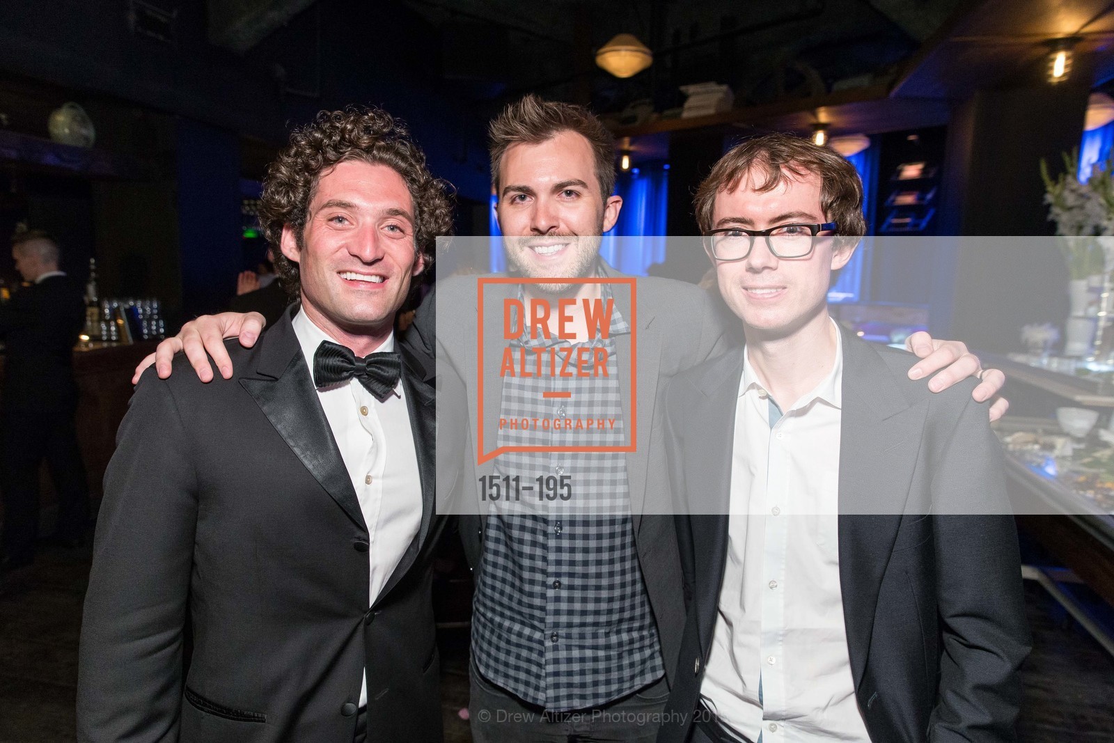 Justin Fichelson, John Uphoff, Edward King, Gucci & Vogue Dinner, Local Edition San Francisco. Local Edition San Francisco, . 691 Market St, July 8th, 2015, Photo #1511-195 Justin Fichelson, John Uphoff, Edward King, Photo #1511-195