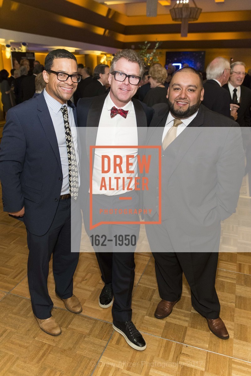 Miles Armstead, Simon Baker, Alberto Mendez, CalShakes Fundraiser 2017, Claremont Club & Spa. 41 Tunnel Rd. Berkeley, California 94705, March 4th, 2017, Photo #162-1950 Miles Armstead, Simon Baker, Alberto Mendez, Photo #162-1950