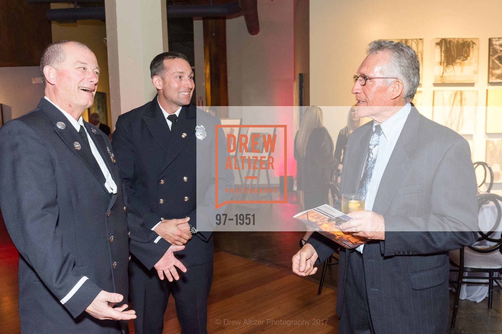 Lenard Caulder, Jason Aldridge, San Francisco Firefighters Cancer Prevention Foundation's The Art of Fire Gala, Terra Gallery. 511 Harrison St, March 4th, 2017, Photo #97-1951 Lenard Caulder, Jason Aldridge, Photo #97-1951
