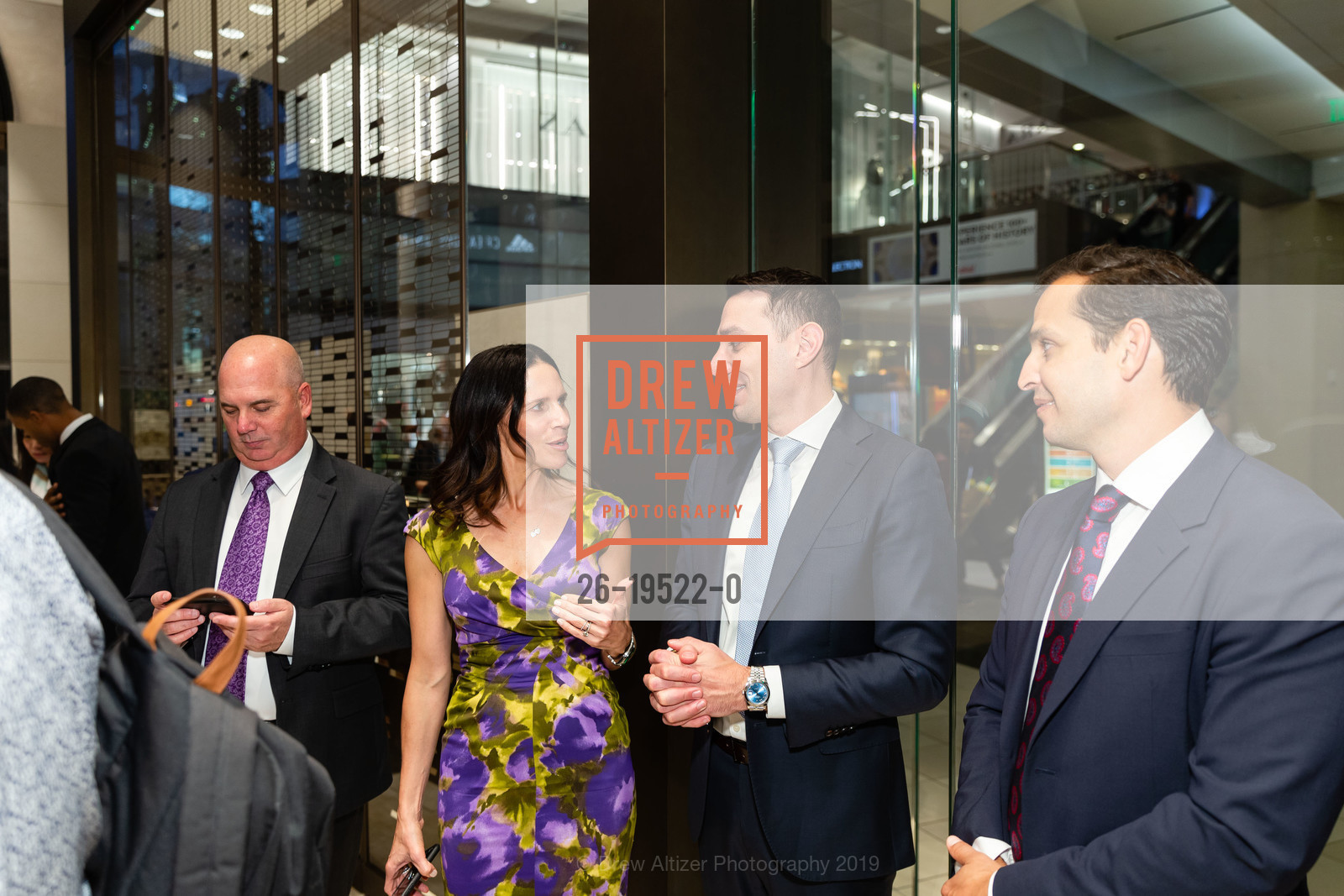Mike Chapman, Lisa Fristik, Eric Valenzuela, Rolex Grand Opening, Rolex Boutique Tourneau, Westfield SF Centre. 845 Market St, October 23rd, 2019, Photo #26-19522-0 Mike Chapman, Lisa Fristik, Eric Valenzuela, Photo #26-19522-0