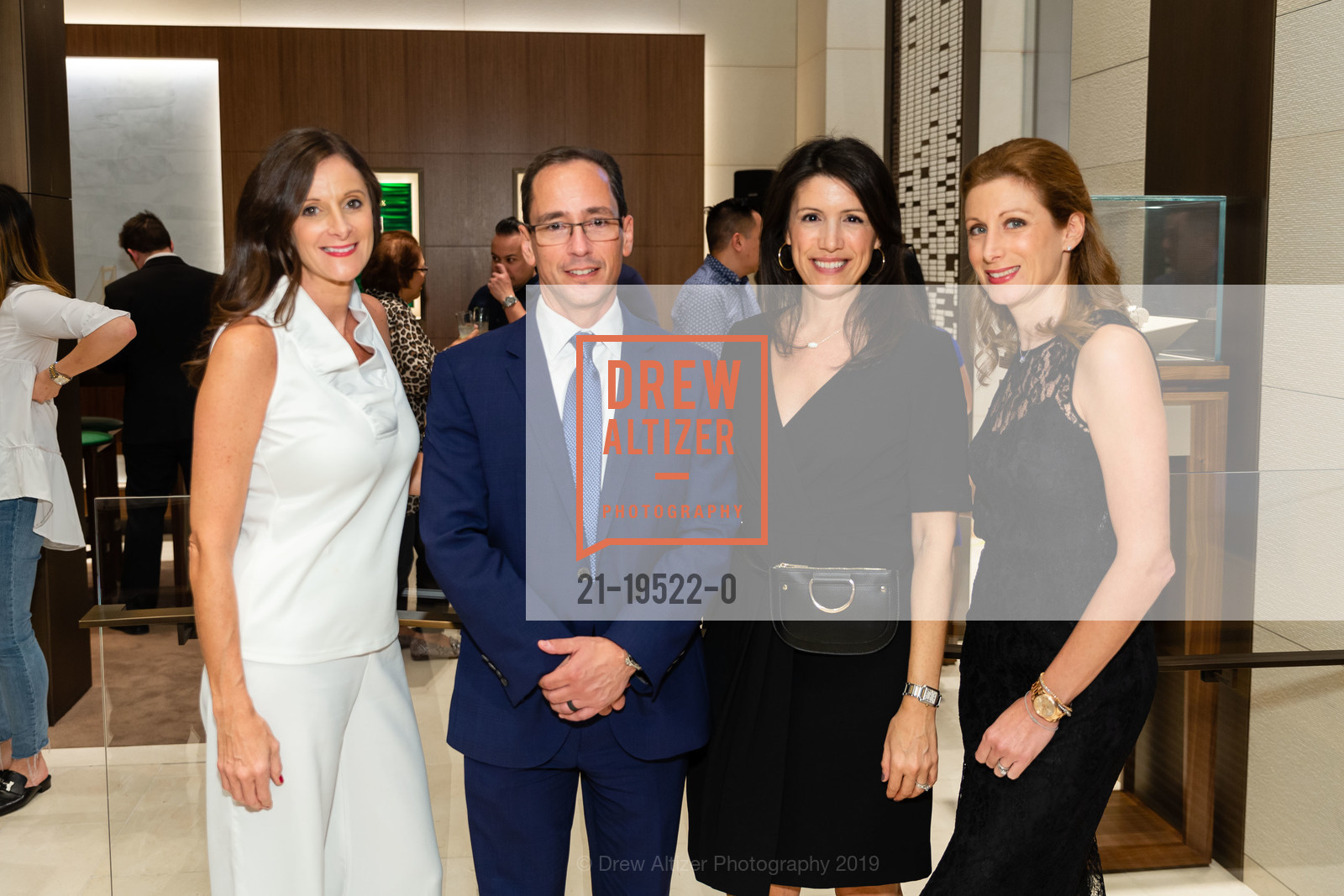Gretchen Mathews, Eric Valenzuela, Sandy Madera, Carina Ertl, Rolex Grand Opening, Rolex Boutique Tourneau, Westfield SF Centre. 845 Market St, October 23rd, 2019, Photo #21-19522-0 Gretchen Mathews, Eric Valenzuela, Sandy Madera, Carina Ertl, Photo #21-19522-0