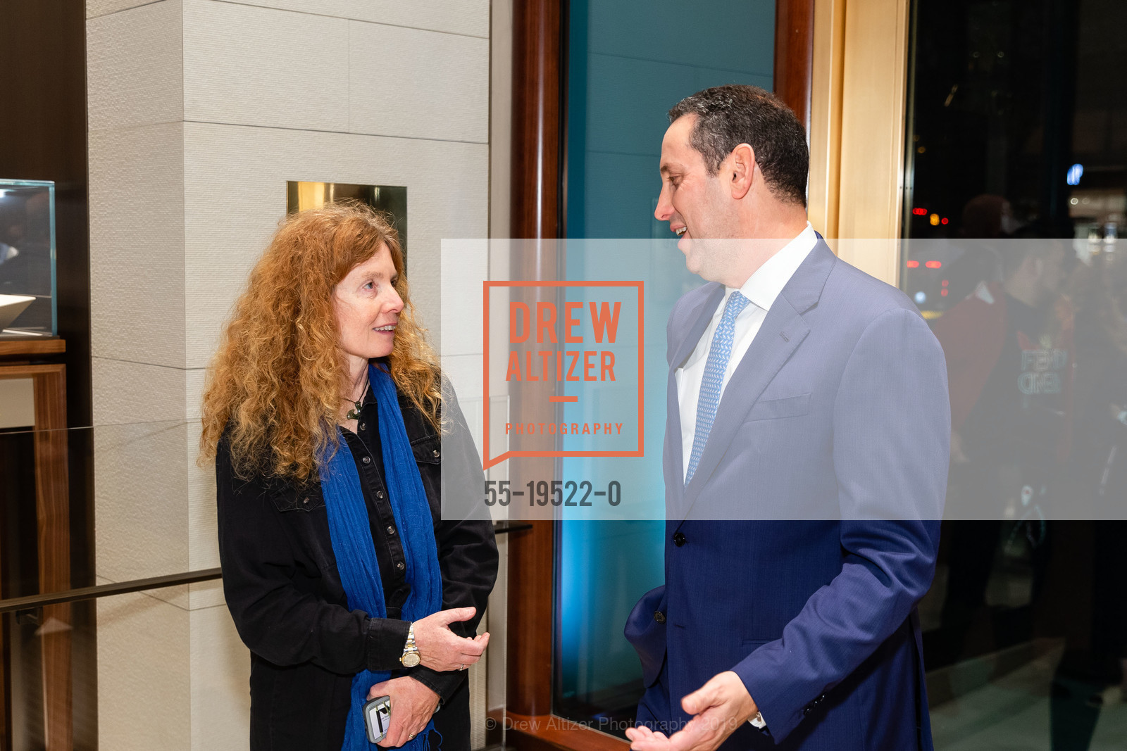Liz Taylor, Ira Melnitsky, Rolex Grand Opening, Rolex Boutique Tourneau, Westfield SF Centre. 845 Market St, October 23rd, 2019, Photo #55-19522-0 Liz Taylor, Ira Melnitsky, Photo #55-19522-0