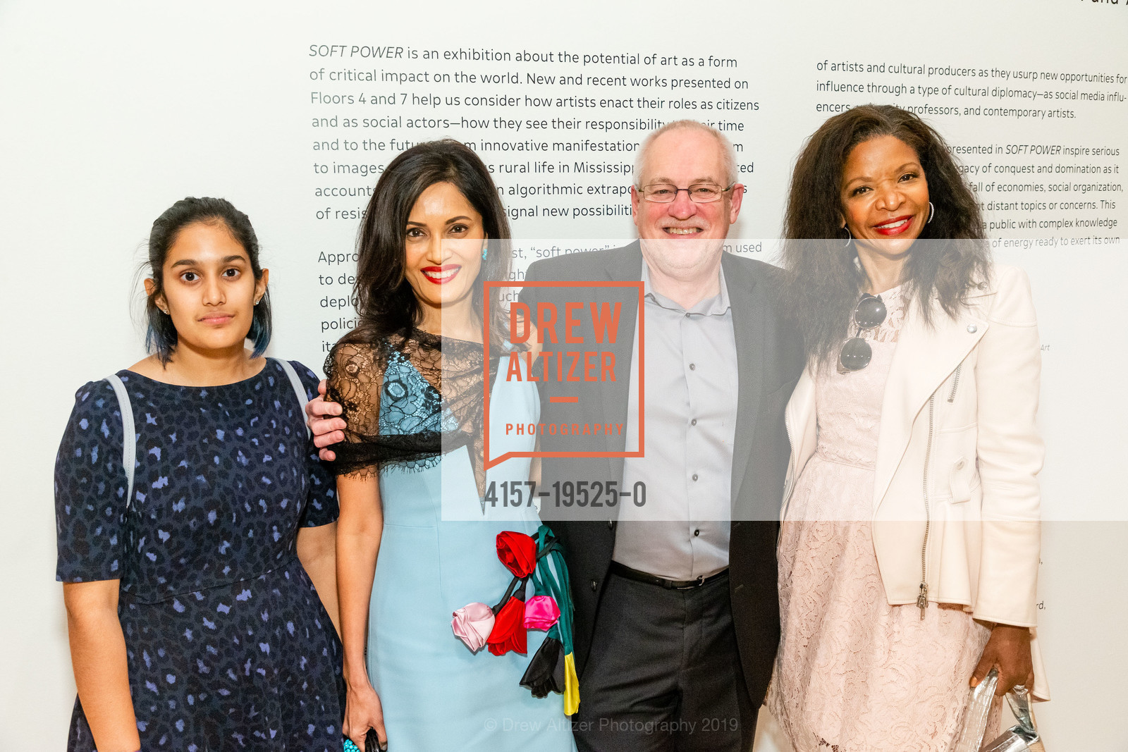 Komal Shah, Gary Garrels, Pamela Joyner, SFMOMA SOFT POWER CC/DC Preview + Reception, SFMOMA, October 23rd, 2019, Photo #4157-19525-0 Komal Shah, Gary Garrels, Pamela Joyner, Photo #4157-19525-0