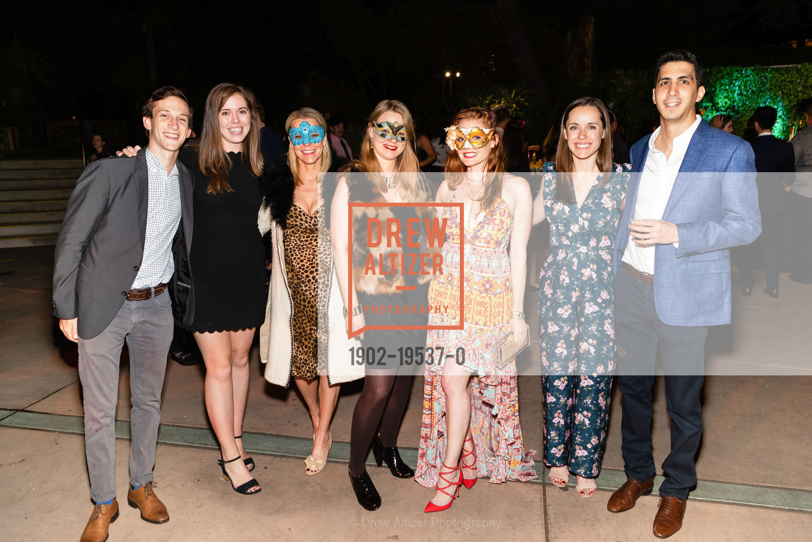 Nick Batchelder, Kate Chamberlain, Anne Fletcher, Natasha Pryor, Jenny Walsh, Kris Wong, SF Zoo's Fur Ball 2019: MasqueROAR, SF Zoo. Sloat Blvd. & Great Highway, Photo #1902-19537-0 Nick Batchelder, Kate Chamberlain, Anne Fletcher, Natasha Pryor, Jenny Walsh, Kris Wong, Photo #1902-19537-0