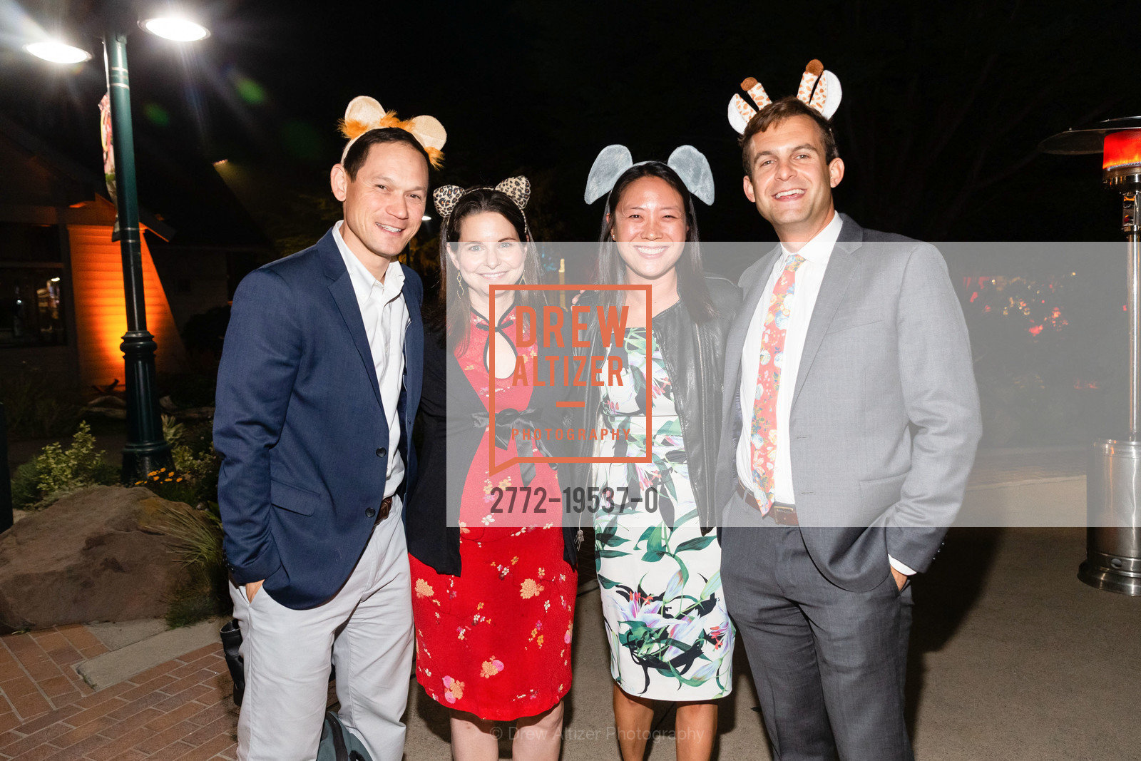 Jeff Dahmus, Marie-Claude Nadeau, Stephanie Wai, Andrew Turco, SF Zoo's Fur Ball 2019: MasqueROAR, SF Zoo. Sloat Blvd. & Great Highway, Photo #2772-19537-0 Jeff Dahmus, Marie-Claude Nadeau, Stephanie Wai, Andrew Turco, Photo #2772-19537-0