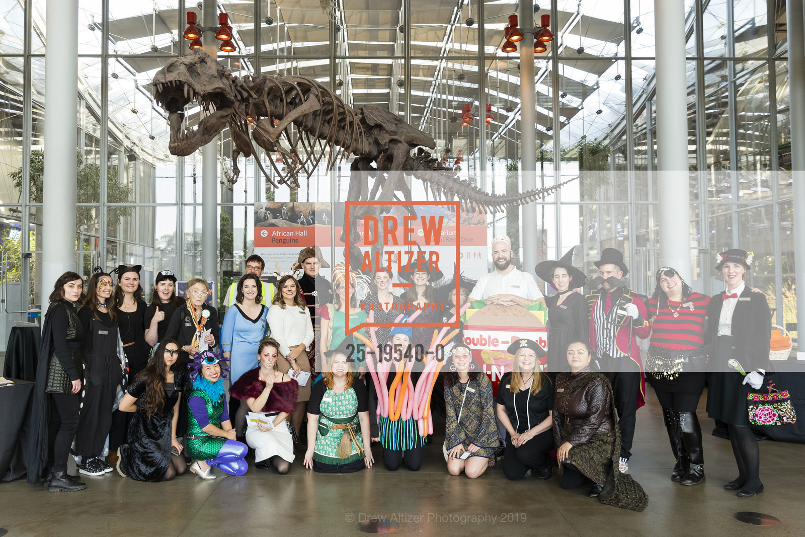 Scott Sampson, Blake Gregor, Sarabeth Janzen, SuperNatural Halloween 2019, California Academy of Sciences. 55 Music Concourse Dr, October 26th, 2019, Photo #25-19540-0 Scott Sampson, Blake Gregor, Sarabeth Janzen, Photo #25-19540-0