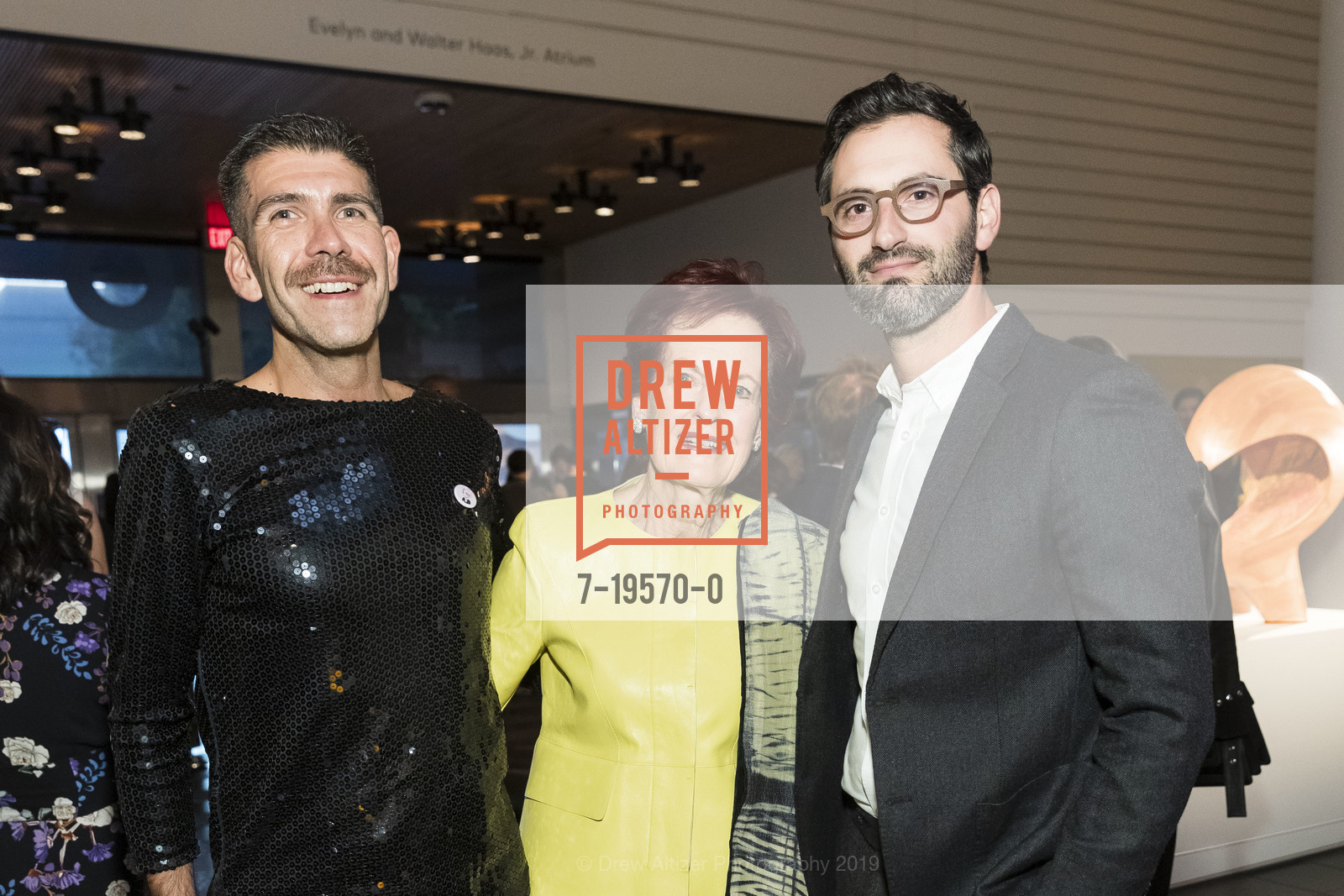 Billy Heidenfeldt, Helen Hilton Raiser, Joseph Becker, SFMOMA Contemporary Vision Award Honoring Neri Oxman 2019, SFMOMA, October 30th, 2019, Photo #7-19570-0 Billy Heidenfeldt, Helen Hilton Raiser, Joseph Becker, Photo #7-19570-0