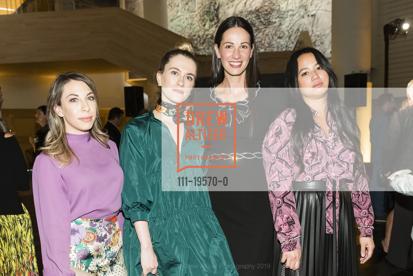 Cassidy Josephsen, Eka Abshilava, Ana Mirkovic, Renee Santos, SFMOMA Contemporary Vision Award Honoring Neri Oxman 2019, SFMOMA, October 30th, 2019, Photo #111-19570-0 Cassidy Josephsen, Eka Abshilava, Ana Mirkovic, Renee Santos, Photo #111-19570-0
