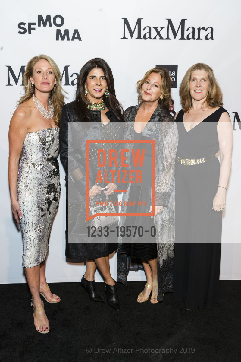 Lynn Carbone, Sujata Pherwani, Victoria Lauren Miller, Lesli Fellman, SFMOMA Contemporary Vision Award Honoring Neri Oxman 2019, SFMOMA, October 30th, 2019, Photo #1233-19570-0 Lynn Carbone, Sujata Pherwani, Victoria Lauren Miller, Lesli Fellman, Photo #1233-19570-0