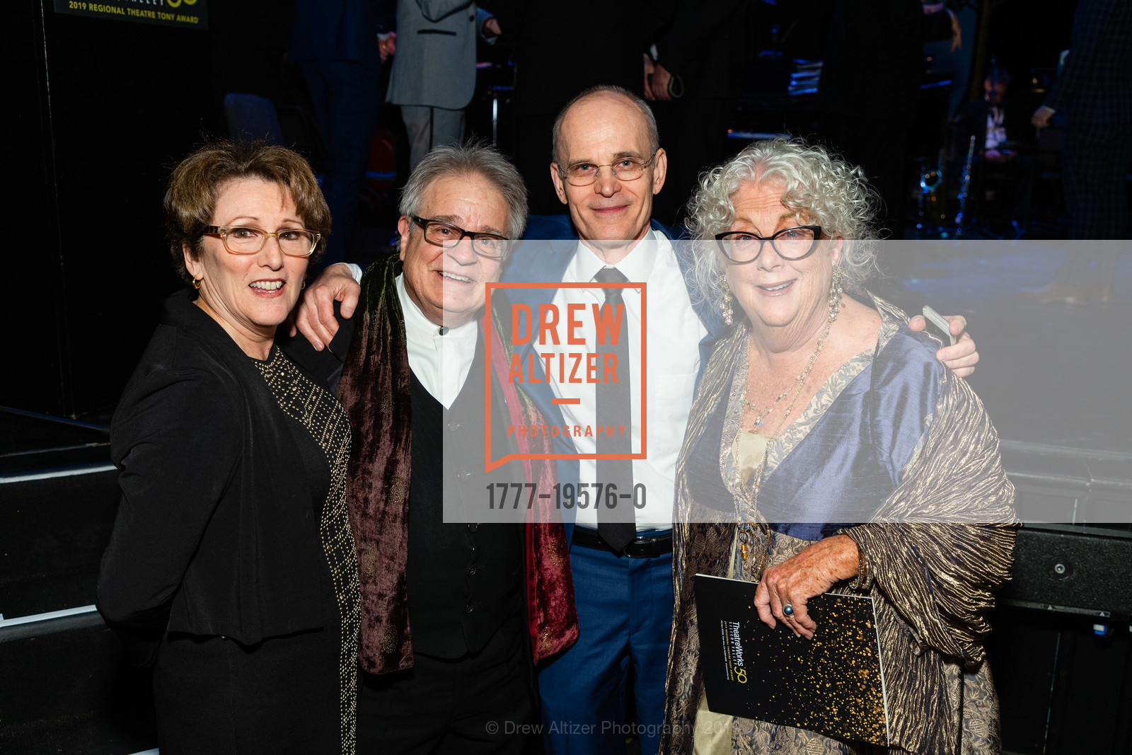 Linda Piccone, Michael Silversher, Zeljko Ivanek, Anne Buelteman, CELEBRATING THEATREWORKS AT 50: And the Tony Award Goes to..., Computer History Museum. 1401 N Shoreline Blvd, November 2nd, 2019, Photo #1777-19576-0 Linda Piccone, Michael Silversher, Zeljko Ivanek, Anne Buelteman, Photo #1777-19576-0