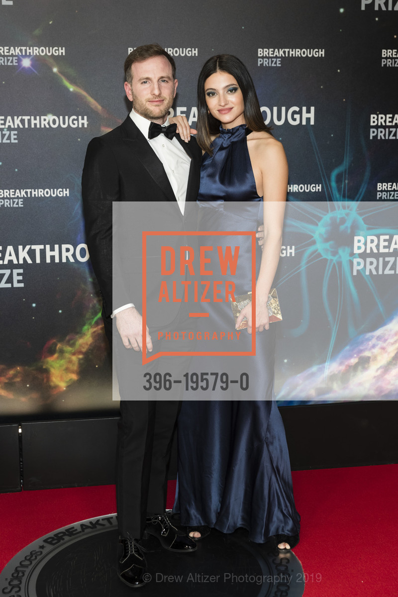 Joe Gebbia, Isabelle Boemeke, 8th Annual Breakthrough Prize Awards, NASA Ames Research Center, Hangar One. Moffett Federal Airfield, November 3rd, 2019, Photo #396-19579-0 Joe Gebbia, Isabelle Boemeke, Photo #396-19579-0