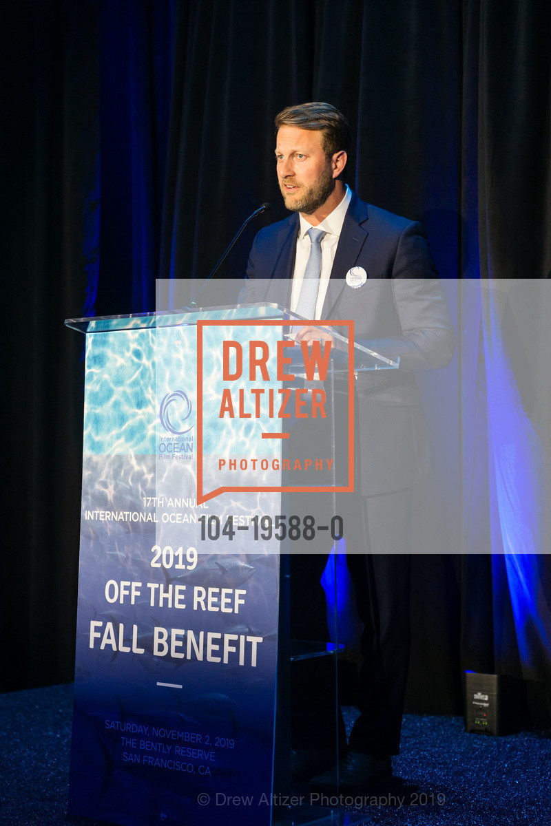 Scott Atkinson, International Ocean Film Festival Off the Reef Fall Benefit, Bently Reserve. 301 Battery Street, November 2nd, 2019, Photo #104-19588-0 Scott Atkinson, Photo #104-19588-0