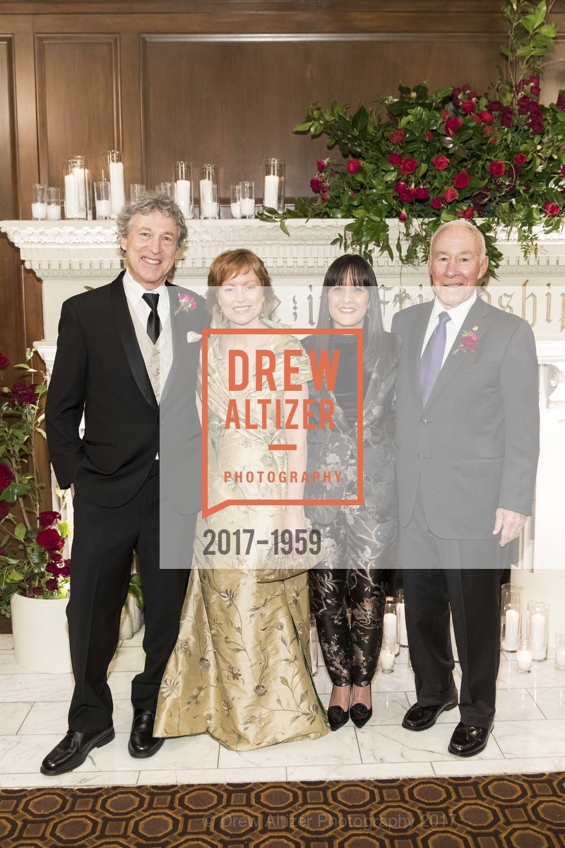 Russell Lemle, Victoria Lemle Beckner, Wendy Myatt, Mike Myatt, Red Cross Gala 2017, Julia Morgan Ballroom. 465 California St San Francisco, California 94104, March 11th, 2017, Photo #2017-1959 Russell Lemle, Victoria Lemle Beckner, Wendy Myatt, Mike Myatt, Photo #2017-1959