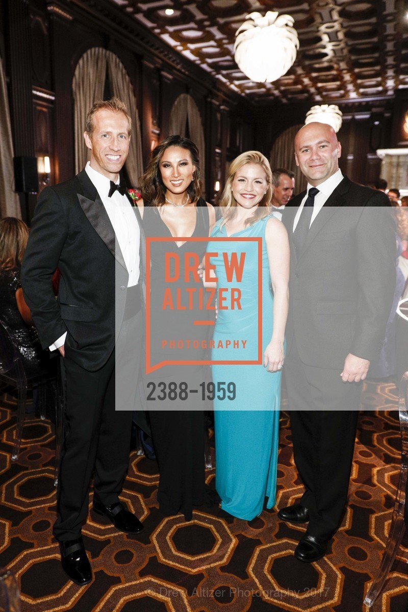 Jake Harriman, Mina Chang, Julie Simpson, Alex Martin, Red Cross Gala 2017, Julia Morgan Ballroom. 465 California St San Francisco, California 94104, March 11th, 2017, Photo #2388-1959 Jake Harriman, Mina Chang, Julie Simpson, Alex Martin, Photo #2388-1959