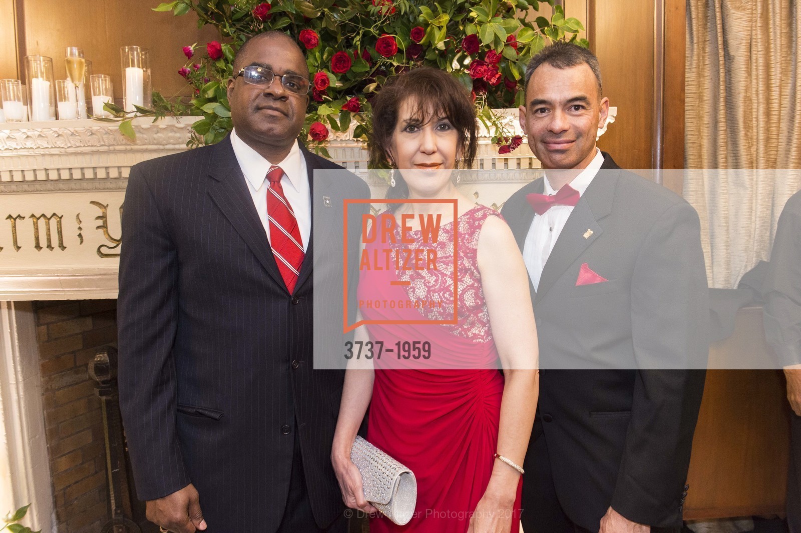 Ainsworth Jackson, Lisa Ann Rohr, Gerald Hall, Red Cross Gala 2017, Julia Morgan Ballroom. 465 California St San Francisco, California 94104, March 11th, 2017, Photo #3737-1959 Ainsworth Jackson, Lisa Ann Rohr, Gerald Hall, Photo #3737-1959