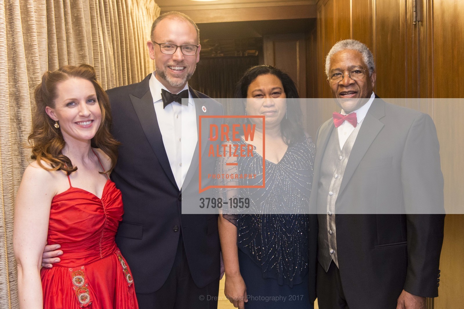 Christine Riggen, Trevor Riggen, Alison Brooks Harold Brooks, Red Cross Gala 2017, Julia Morgan Ballroom. 465 California St San Francisco, California 94104, March 11th, 2017, Photo #3798-1959 Christine Riggen, Trevor Riggen, Alison Brooks Harold Brooks, Photo #3798-1959