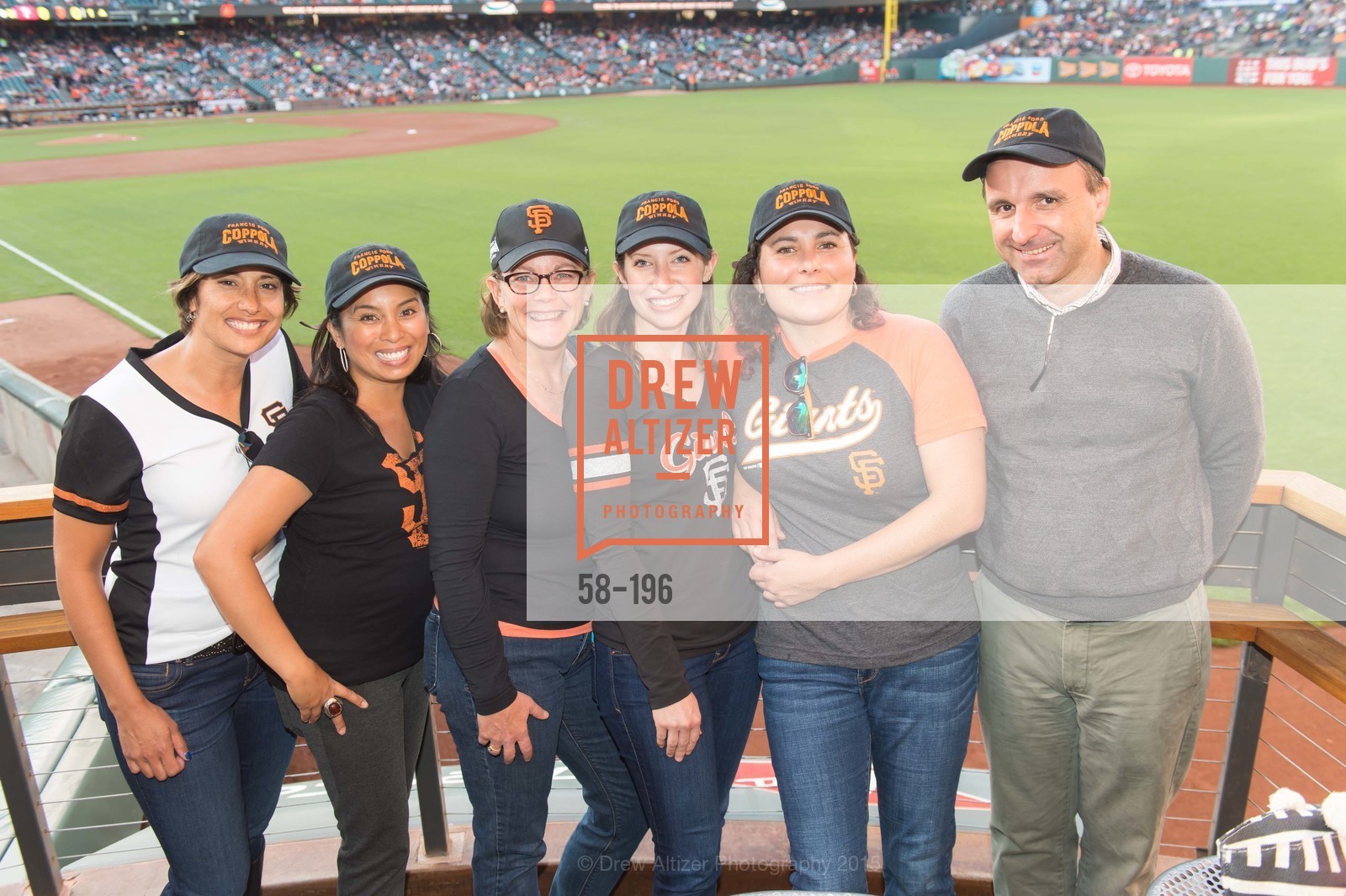 Lise Asimont, Tondi Bolten, Meghan Rech, Natalie Dale, Francois Tordesse, Francis Ford Coppola Winery Presents Diamond on the Diamond, San Francisco Giants AT&T Park, Virgin America Loft. 24 Willie Mays Plaza, July 10th, 2015,Drew Altizer, Drew Altizer Photography, full-service agency, private events, San Francisco photographer, photographer california