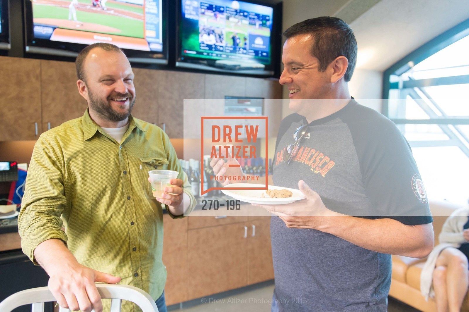 Travis Loughran, Marcus Najera, Gucci & Vogue Dinner, San Francisco Giants AT&T Park, Virgin America Loft. San Francisco Giants AT&T Park, Virgin America Loft . 24 Willie Mays Plaza, July 10th, 2015, Photo #270-196 Travis Loughran, Marcus Najera, Photo #270-196