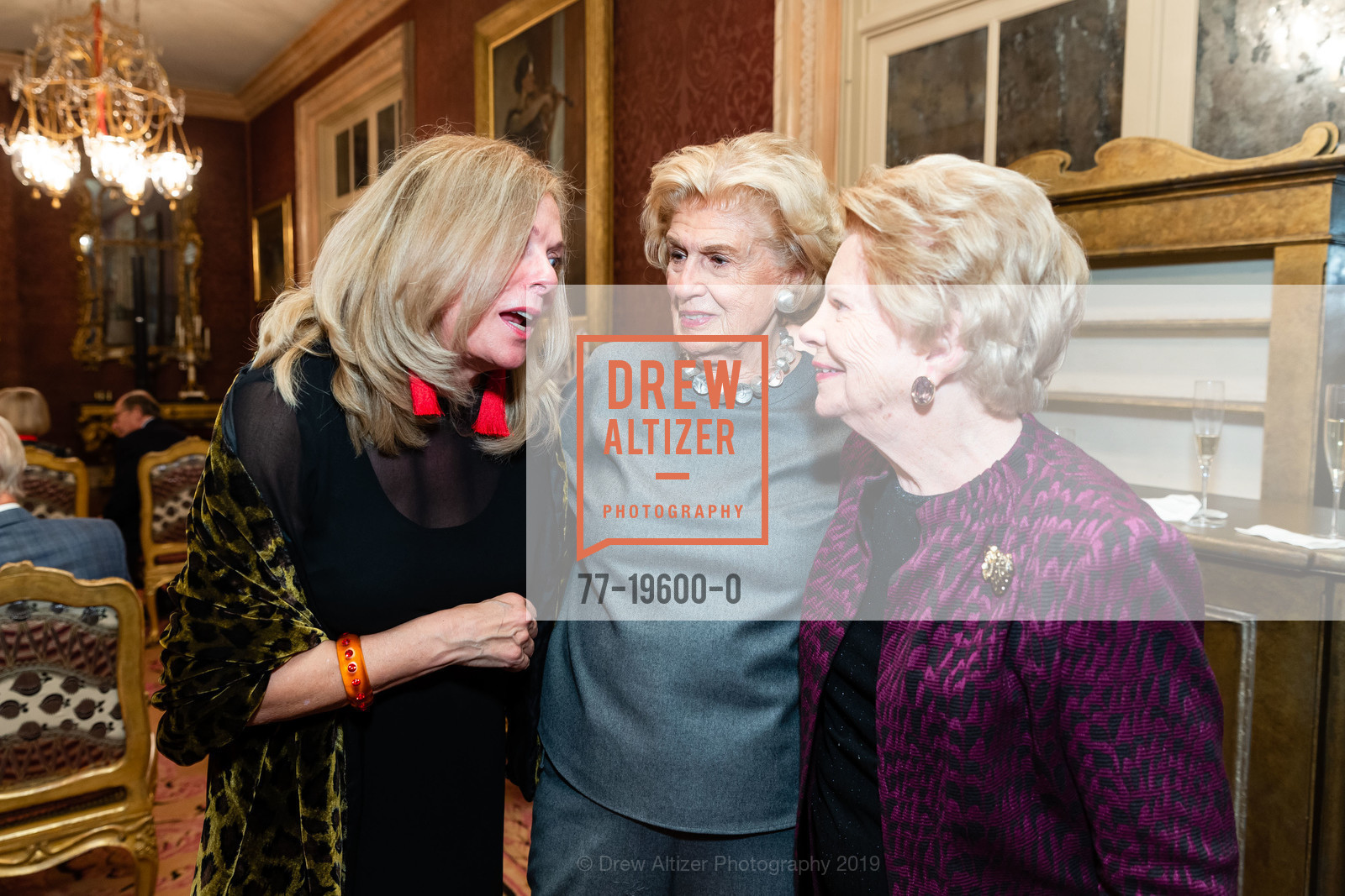 Janet Hunter, Marcia Forman, Carol Costigan, Gordon and Ann Getty Host Director’s Circle Breast Cancer Research, Private Residence, November 4th, 2019, Photo #77-19600-0 Janet Hunter, Marcia Forman, Carol Costigan, Photo #77-19600-0