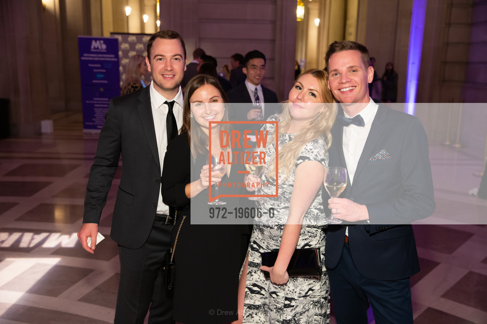 AJ Von Massenhausen, Emily Gudaitis, Marina, Niklas Vaughan, 18th Annual March of Dimes Signature Chefs Auction & Gala, San Francisco City Hall. 1 Dr. Carlton B. Goodlett Place, November 7th, 2019, Photo #972-19606-0 AJ Von Massenhausen, Emily Gudaitis, Marina, Niklas Vaughan, Photo #972-19606-0