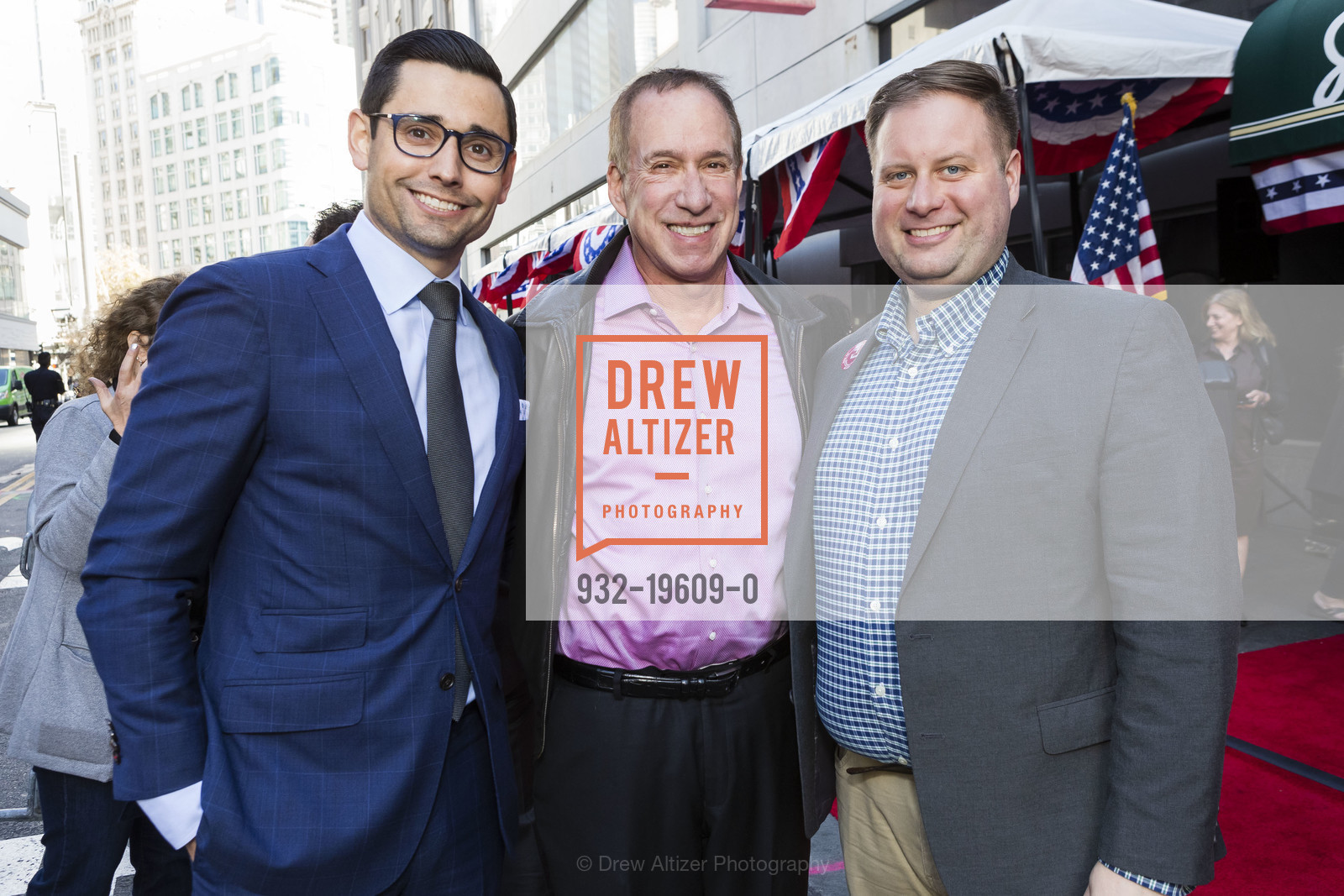 Jonathan Naranjo, Henry Lubet, Alex Walker, John's Grill Election Day Event 2019, John's Grill. 63 Ellis St, Photo #932-19609-0 Jonathan Naranjo, Henry Lubet, Alex Walker, Photo #932-19609-0
