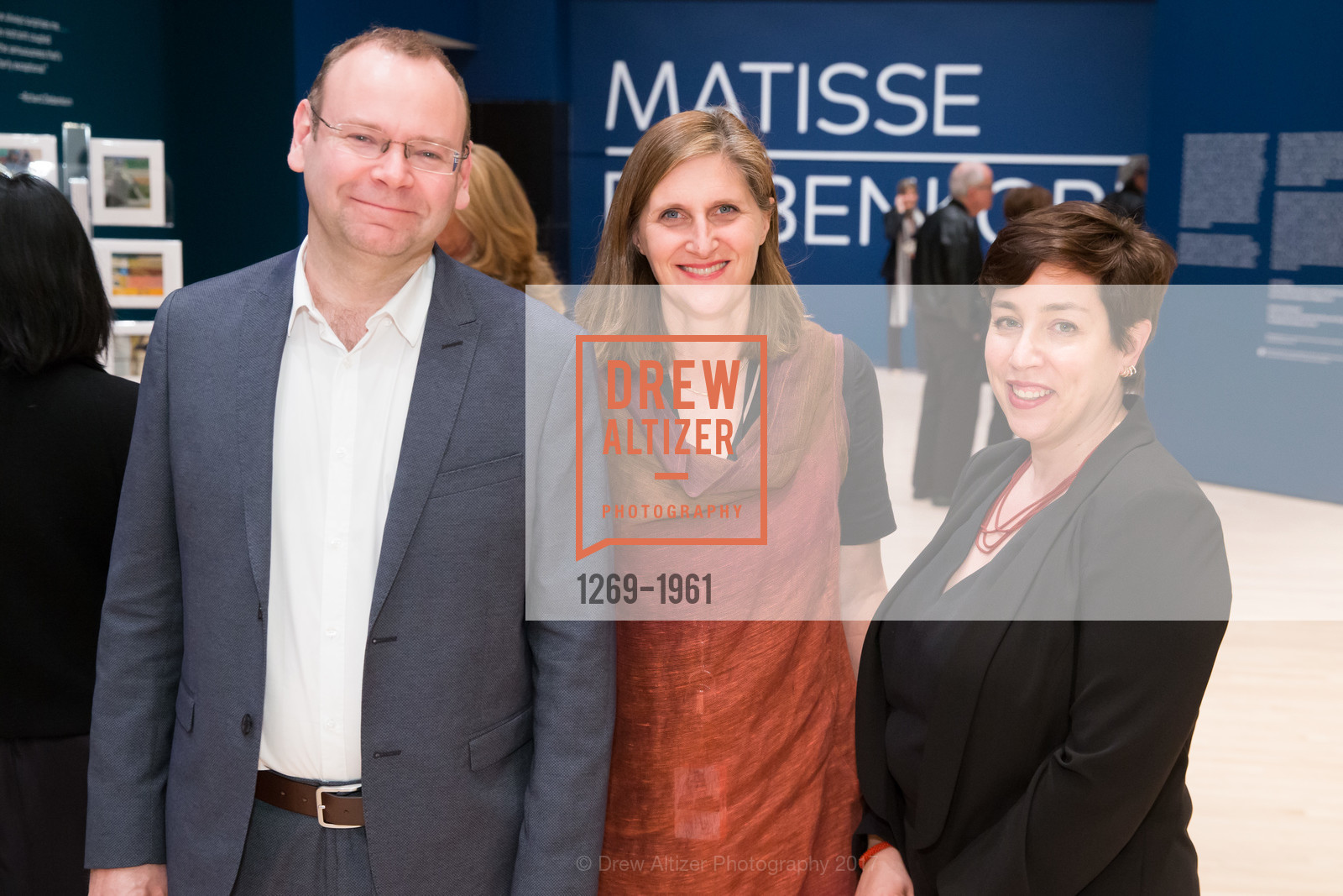 Clement Cheroux, Jennifer Dunlop Fletcher, Corey Keller, Matisse/Diebenkorn Preview and Reception at SFMOMA, SF MOMA, March 8th, 2017, Photo #1269-1961 Clement Cheroux, Jennifer Dunlop Fletcher, Corey Keller, Photo #1269-1961