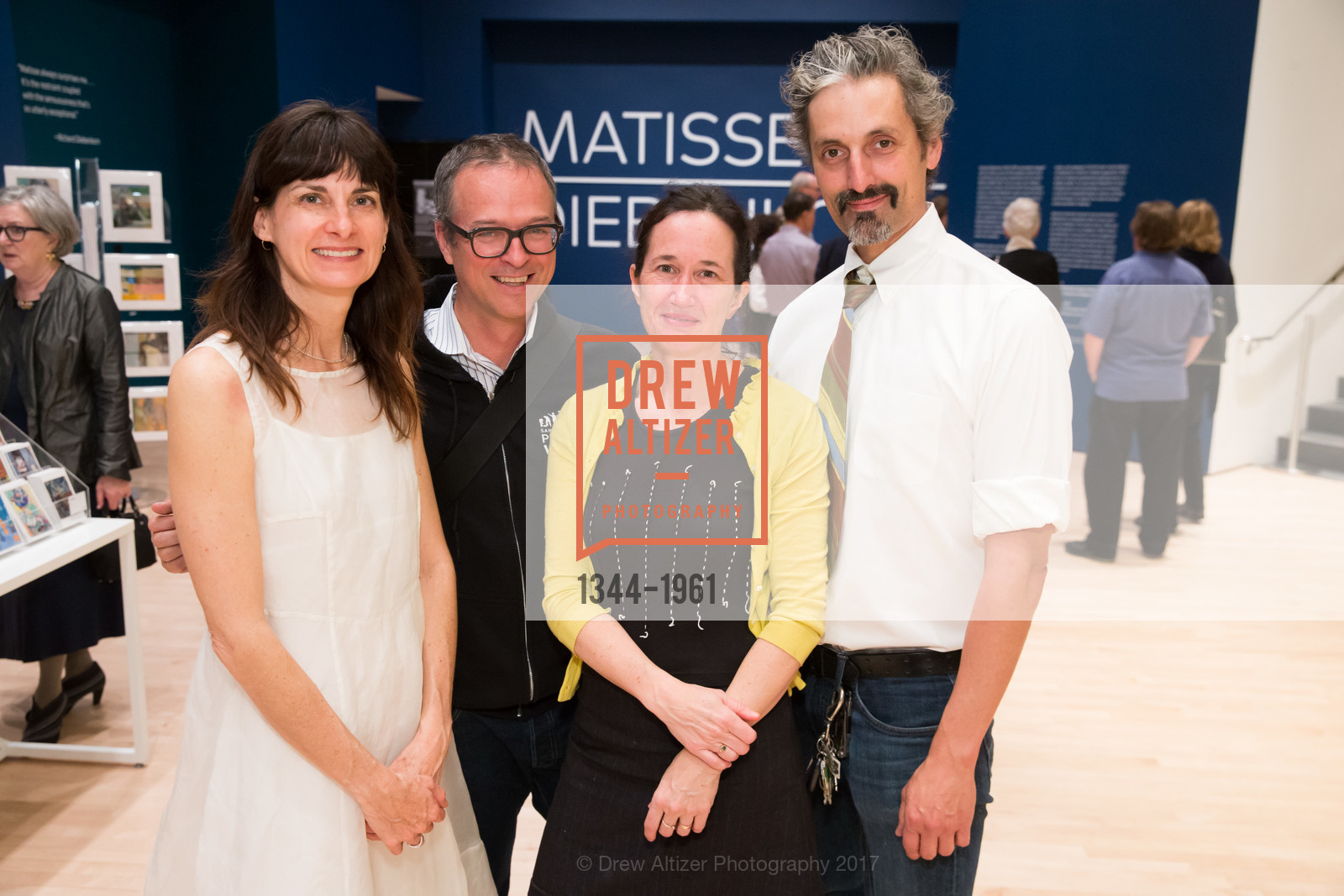 Margi Young, Simon Bertrang, Marianne McCune, Michael Cecconi, Matisse/Diebenkorn Preview and Reception at SFMOMA, SF MOMA, March 8th, 2017, Photo #1344-1961 Margi Young, Simon Bertrang, Marianne McCune, Michael Cecconi, Photo #1344-1961