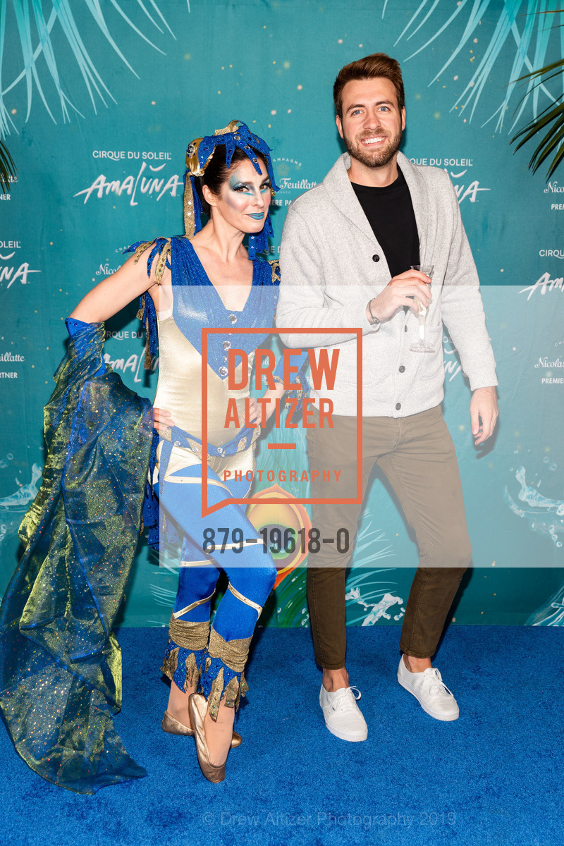 Maria LaMance, Tj Herman, Premiere of AMALUNA by Cirque du Soleil, Oracle Park, Under the Big Top, November 7th, 2019, Photo #879-19618-0 Maria LaMance, Tj Herman, Photo #879-19618-0