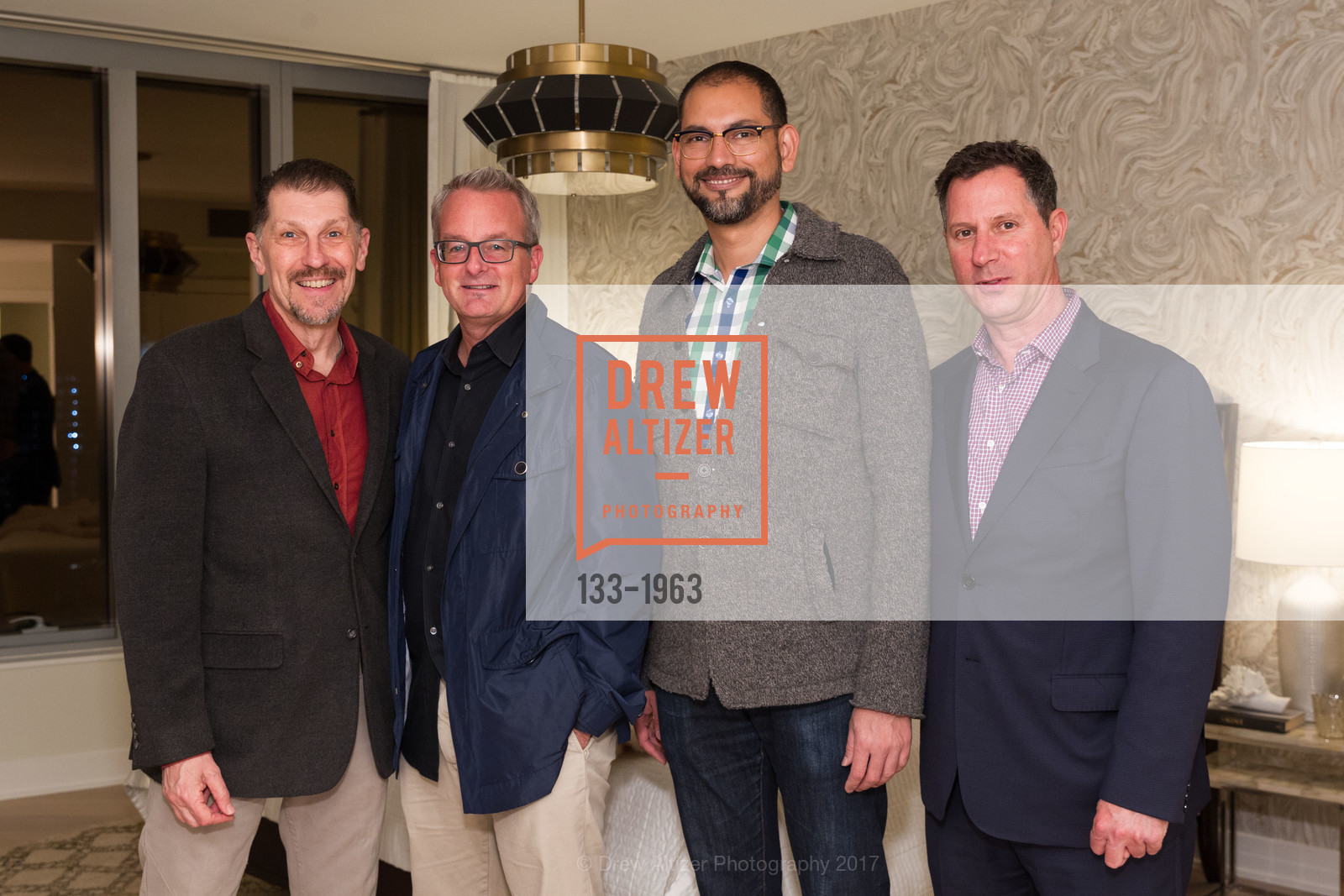 Tom Steele, John, Ernesto Quintanilla, Seth Skolnik, PAWS' 30th Anniversary Gala Kickoff, Lumina. 338 Main St, March 9th, 2017, Photo #133-1963 Tom Steele, John, Ernesto Quintanilla, Seth Skolnik, Photo #133-1963