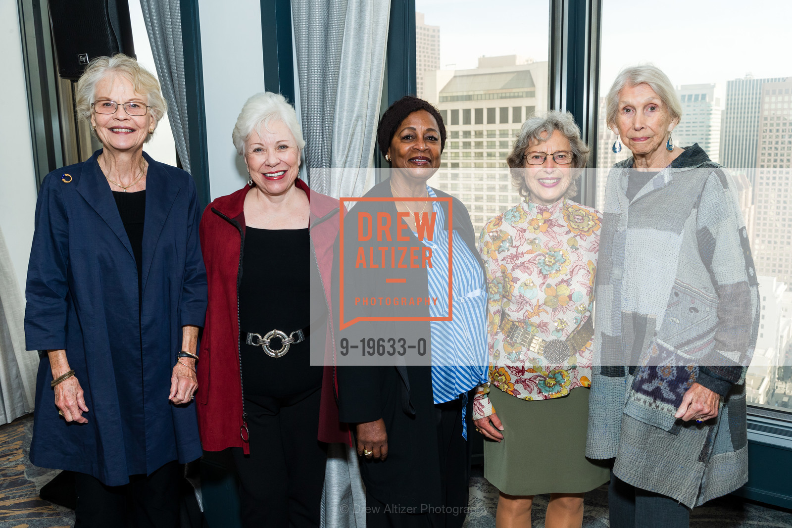 Peggy Hill, Linda Tinney, Pamela Philbert, Silvia Lin, Patrice Miller, SF Opera Annual Meeting & Luncheon 2019, Westin St. Francis - 32nd floor. 335 Powell St, Photo #9-19633-0 Peggy Hill, Linda Tinney, Pamela Philbert, Silvia Lin, Patrice Miller, Photo #9-19633-0