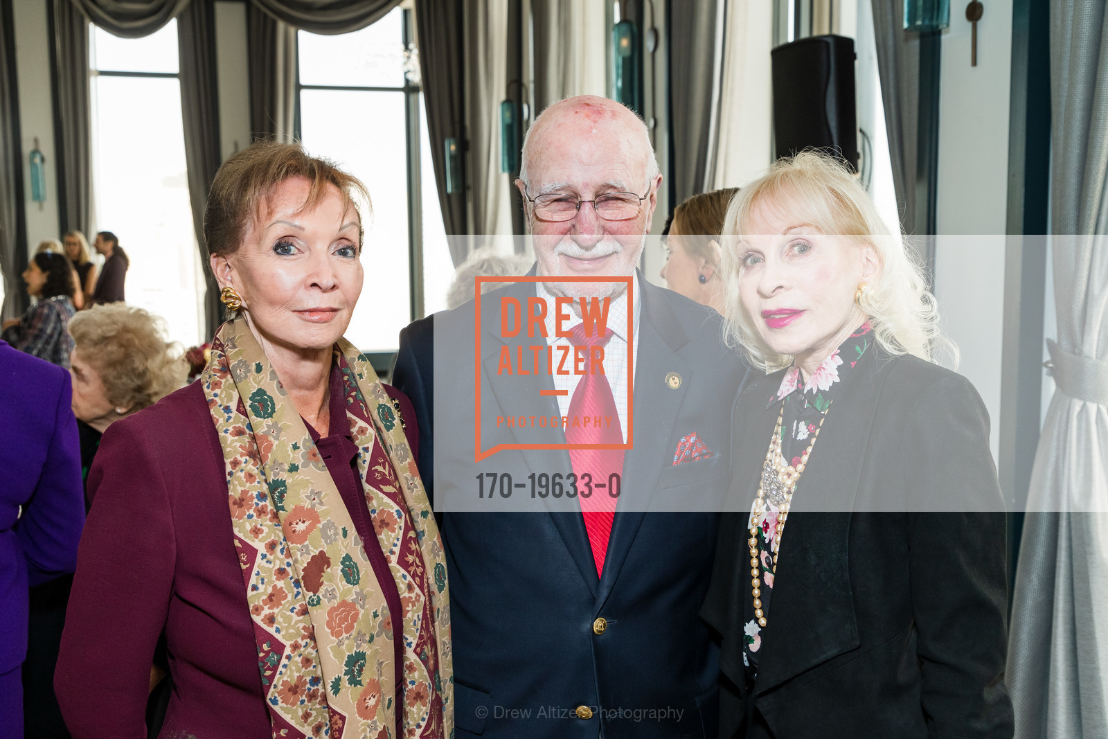Roberta Sherman, George Lucas, Judith Renard, SF Opera Annual Meeting & Luncheon 2019, Westin St. Francis - 32nd floor. 335 Powell St, Photo #170-19633-0 Roberta Sherman, George Lucas, Judith Renard, Photo #170-19633-0