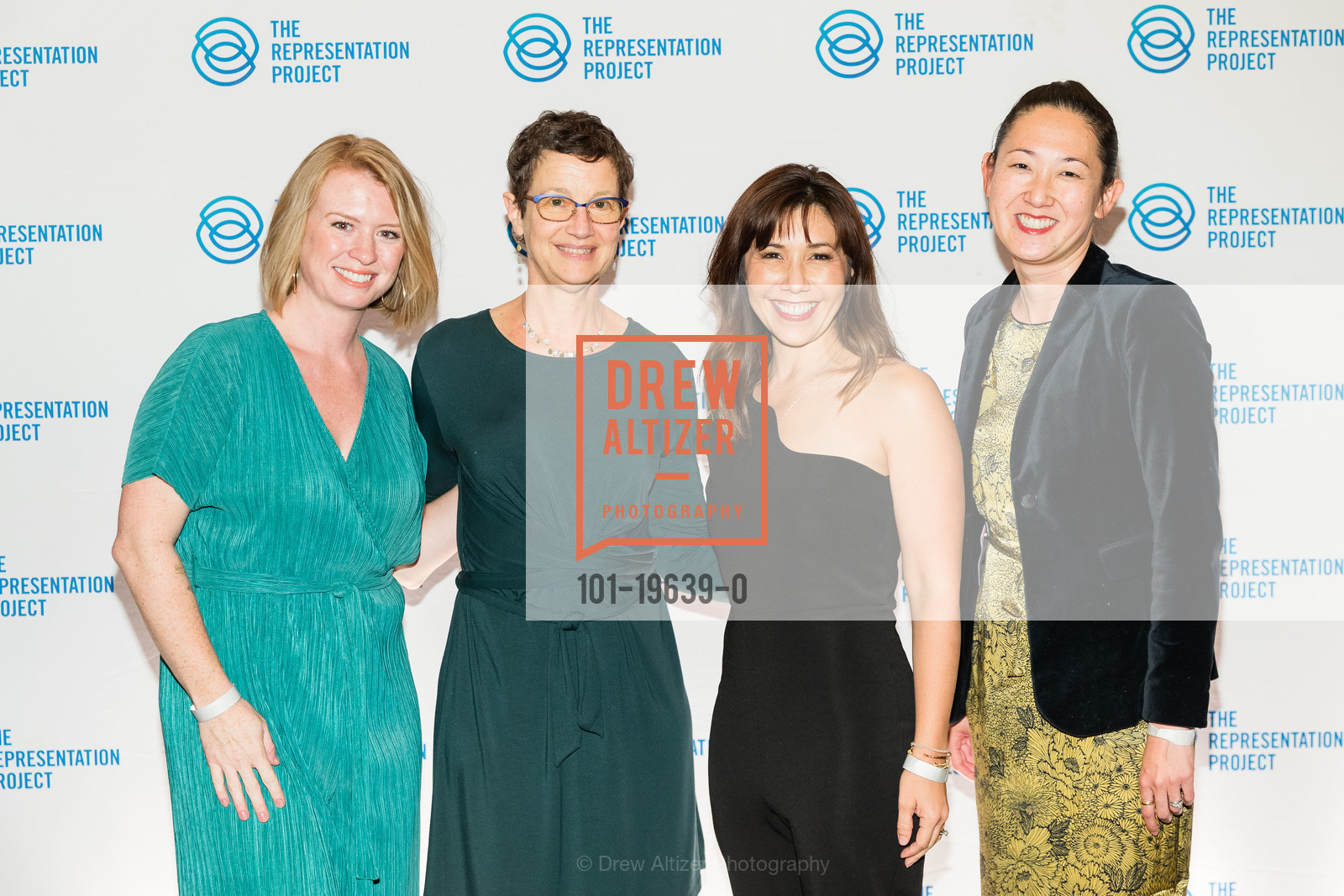 Rachelle Schmidt, Karen Grove, Jodi Hicks, Lisa Matsubara, The Representation Project's Flip The Script: The New American Dream 2019, SF Ferry Building. 1 The Embarcadero, Photo #101-19639-0 Rachelle Schmidt, Karen Grove, Jodi Hicks, Lisa Matsubara, Photo #101-19639-0
