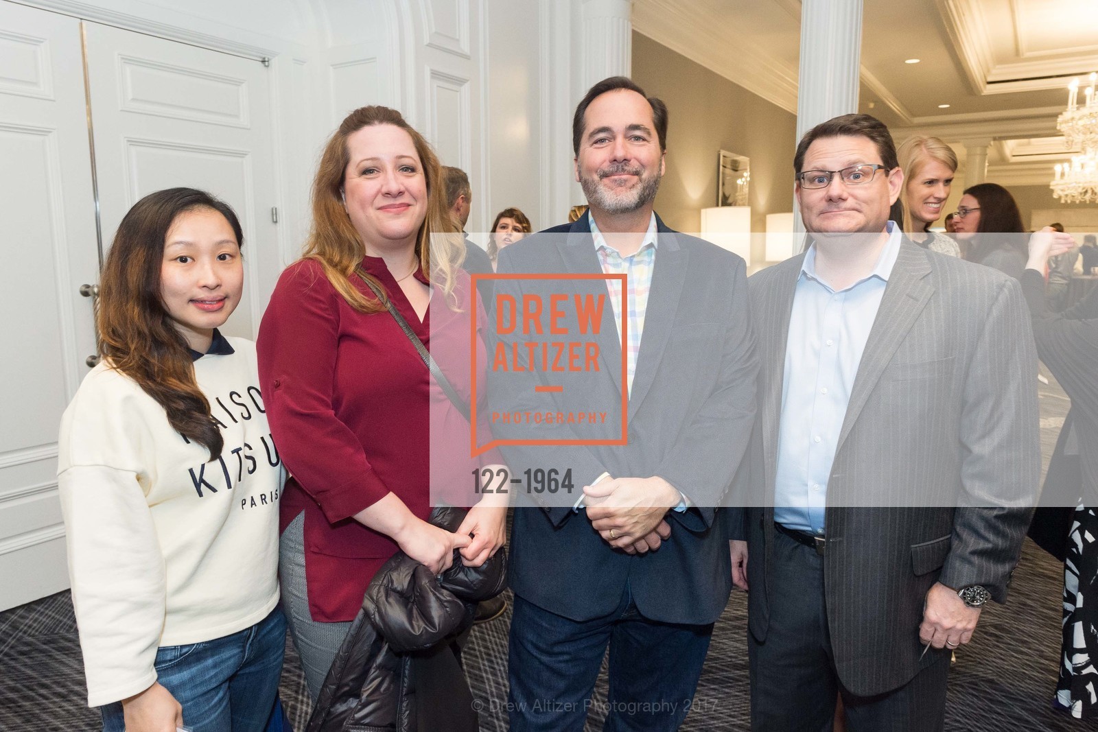 Shelly Tsang, Janine Pulida, John Frueag, Jeff Smith, Bay Area Discovery Museum's Creativity Forum 2017, The Ritz Carlton. 600 Stockton St, San Francisco, CA 94108, March 10th, 2017, Photo #122-1964 Shelly Tsang, Janine Pulida, John Frueag, Jeff Smith, Photo #122-1964