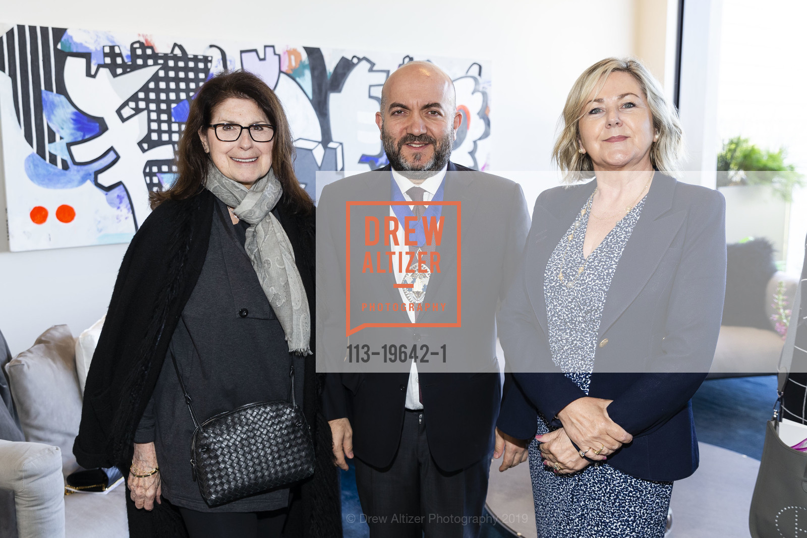 Susan Greenfield, Walid Moussa, Edwina Tynan, Pacific Union/Compass Hosts Brunch for FIABCI, Private Residence, November 9th, 2019, Photo #113-19642-1 Susan Greenfield, Walid Moussa, Edwina Tynan, Photo #113-19642-1